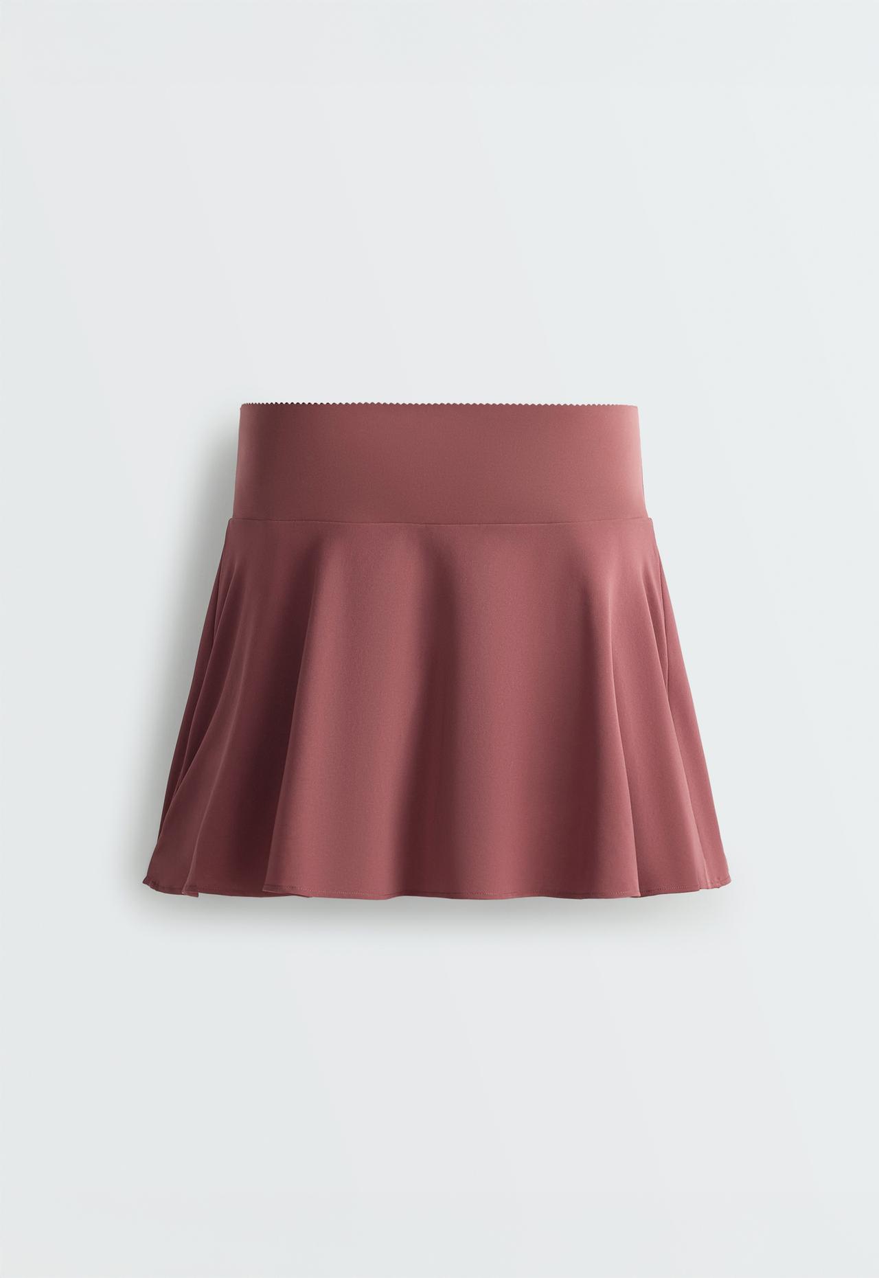 High-rise Compressive Skirt — FADED BURGUNDY