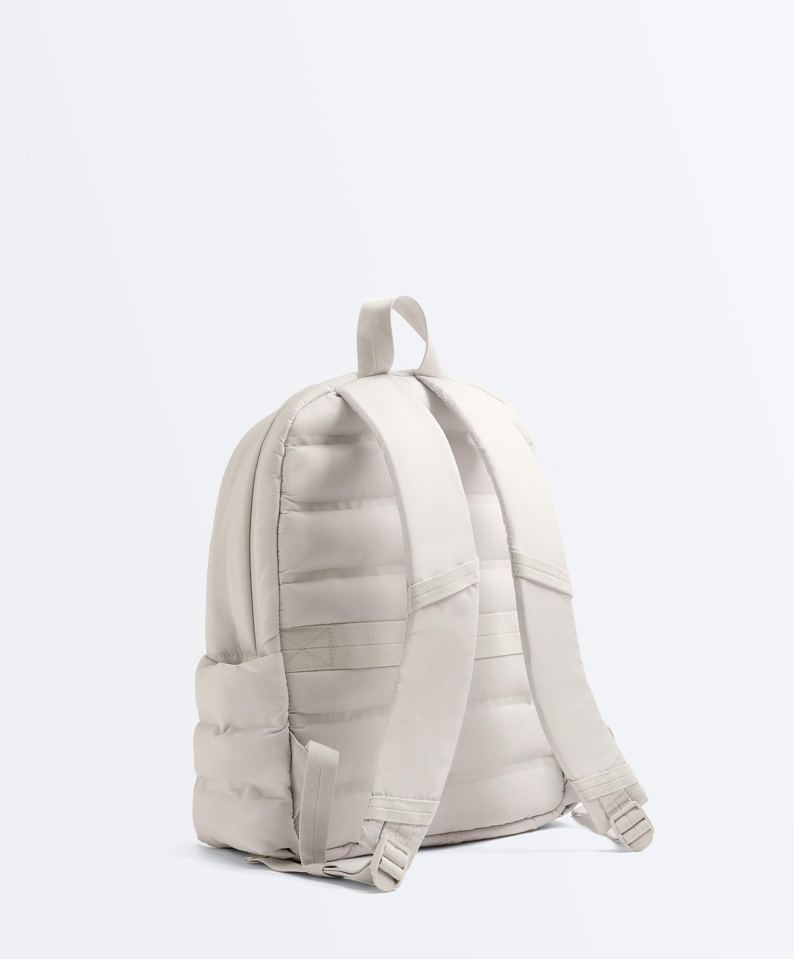 Padded backpack — ECRU