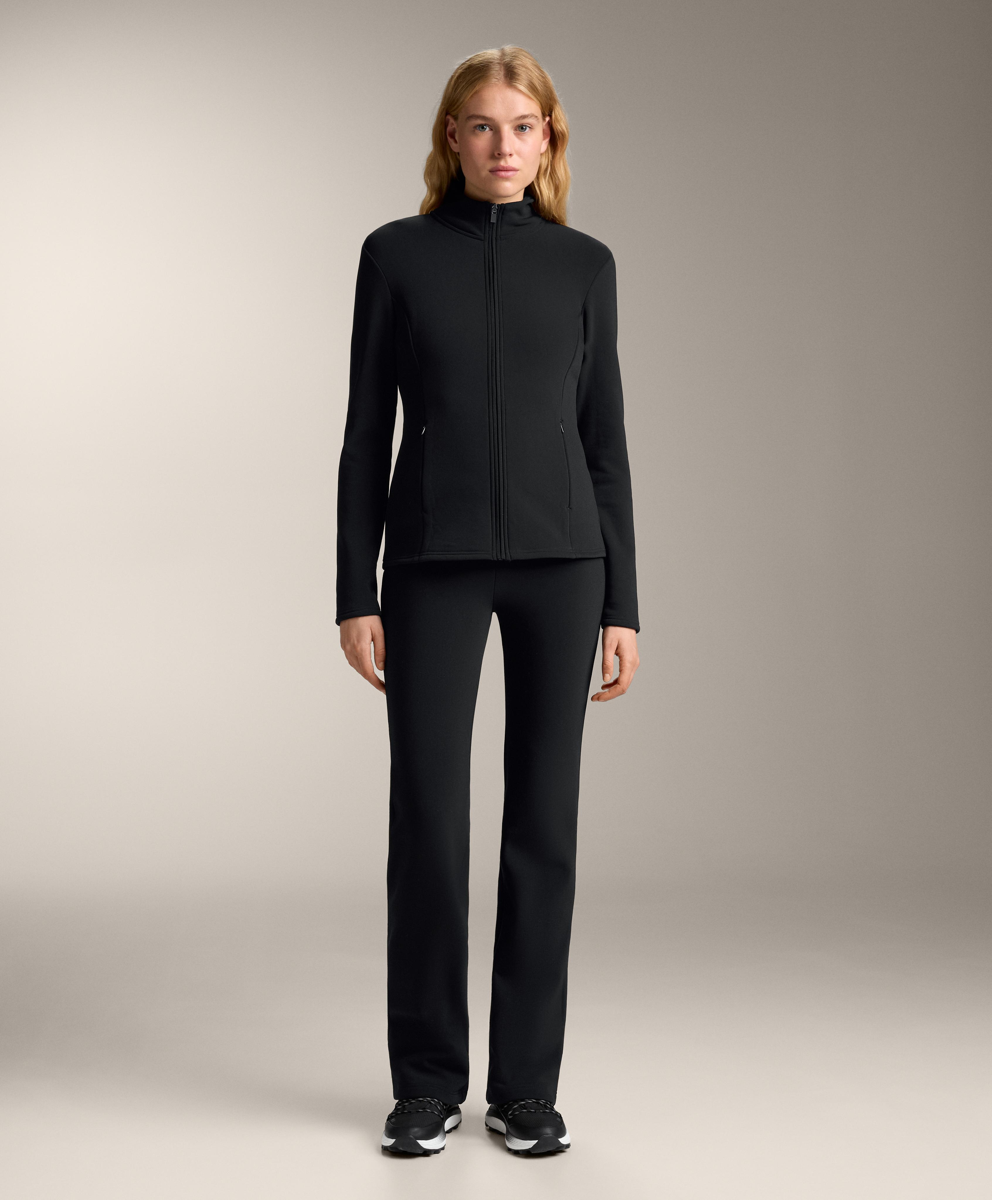 Long super extra warm seamless technical jacket — BLACK