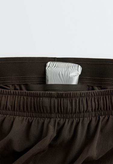 Technical Shorts Mid rise 7cm — BROWN 10