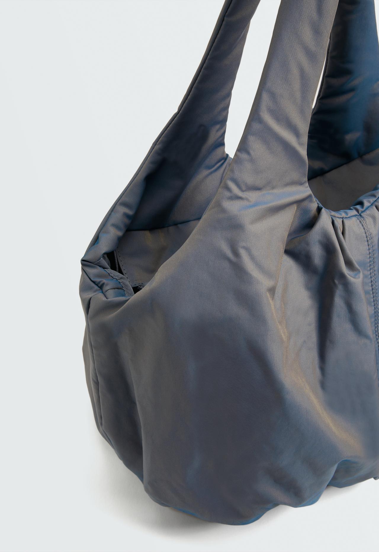 Ruched shopper bag — BLUE