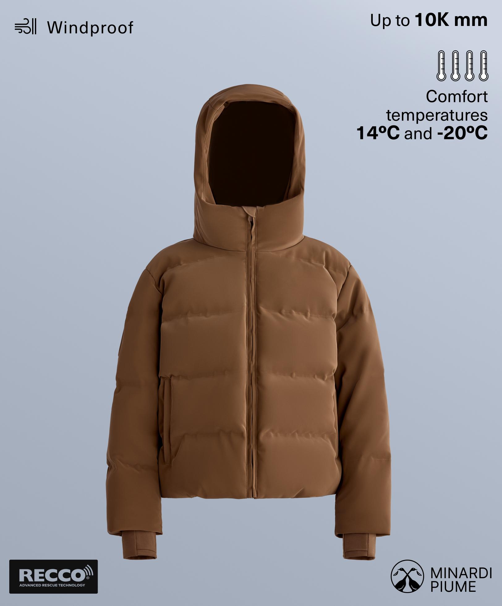 MINARDI PIUME SKI water-resistant satin padded down jacket