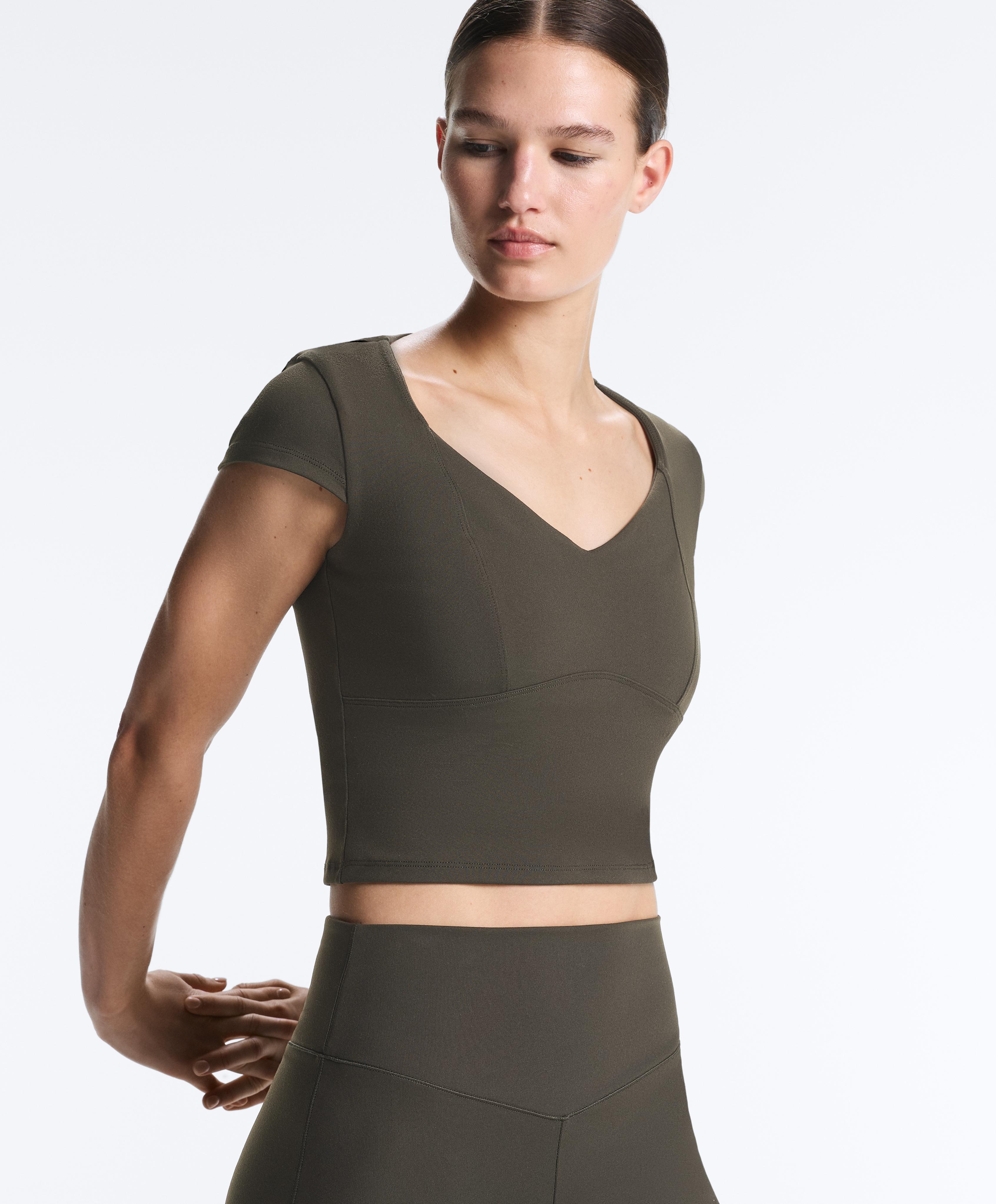 Evermove short-sleeved Tank top — BROWN