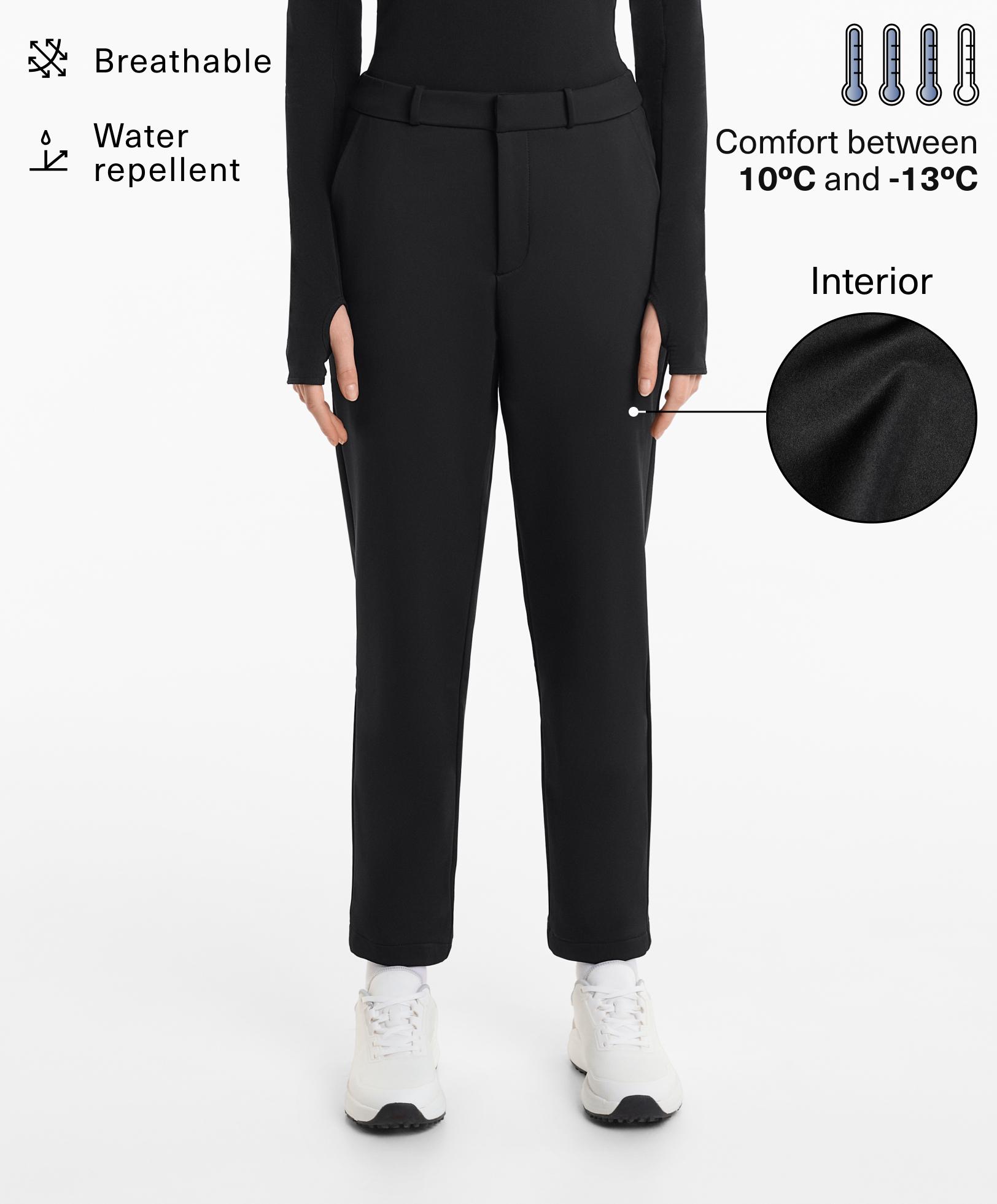 Warm-interior golf trousers