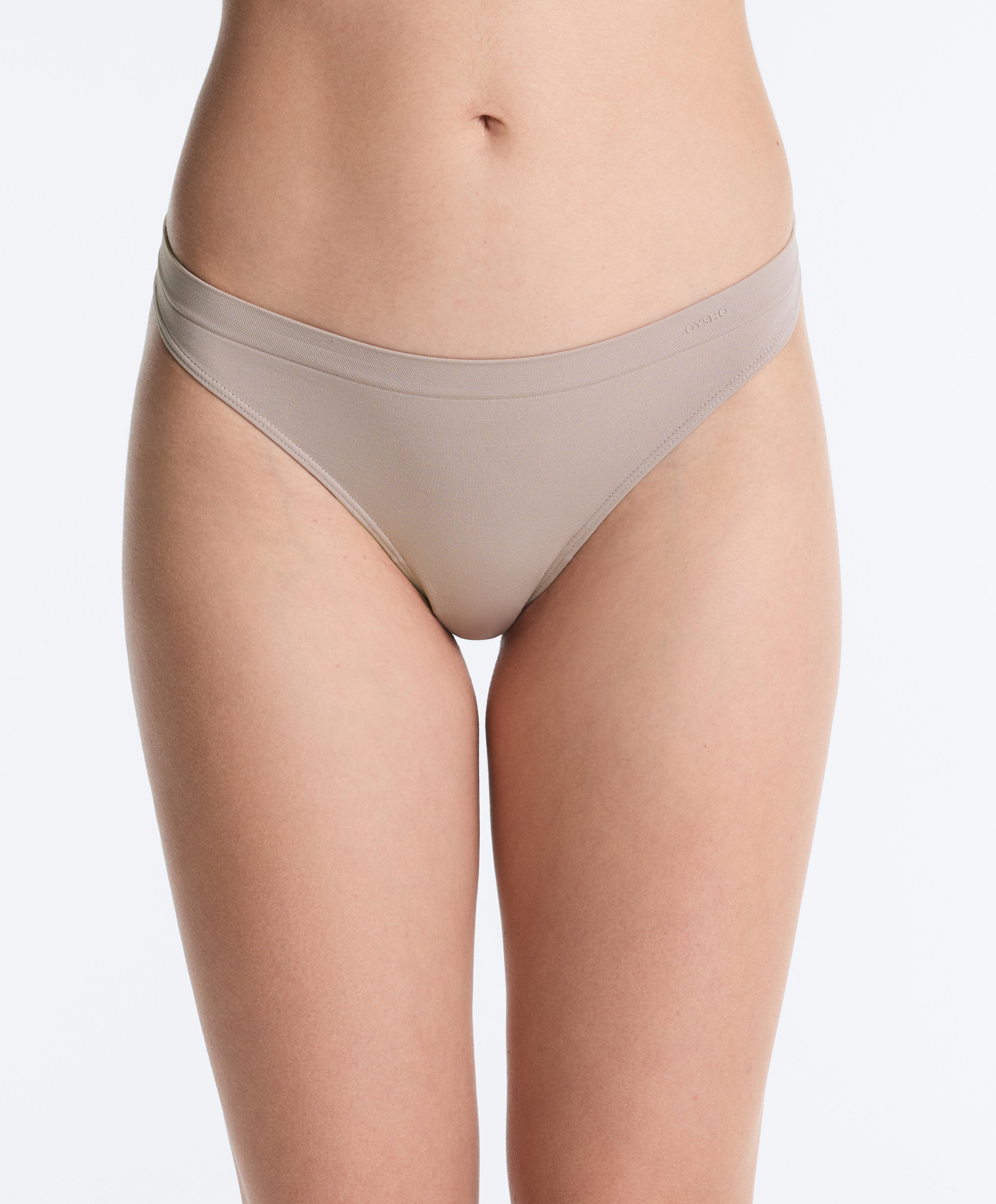 5 seamless soft-touch Brazilian briefs — MINK