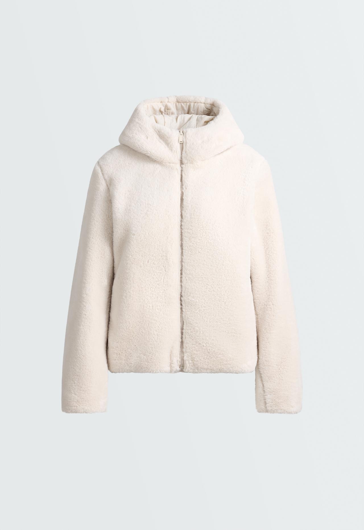 FELLEX® Aerogel reversible faux-fur-effect padded jacket — PALE TAUPE