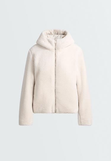 FELLEX® Aerogel reversible faux-fur-effect padded jacket — PALE TAUPE 8