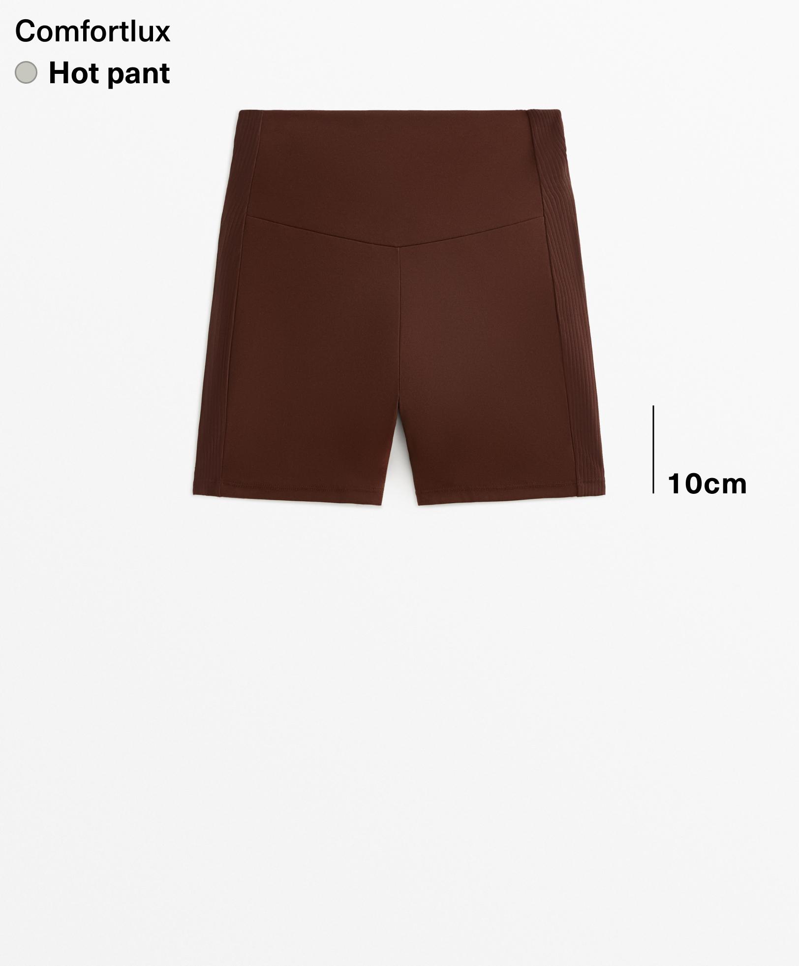 Hot pants high rise comfortlux rib 10 cm