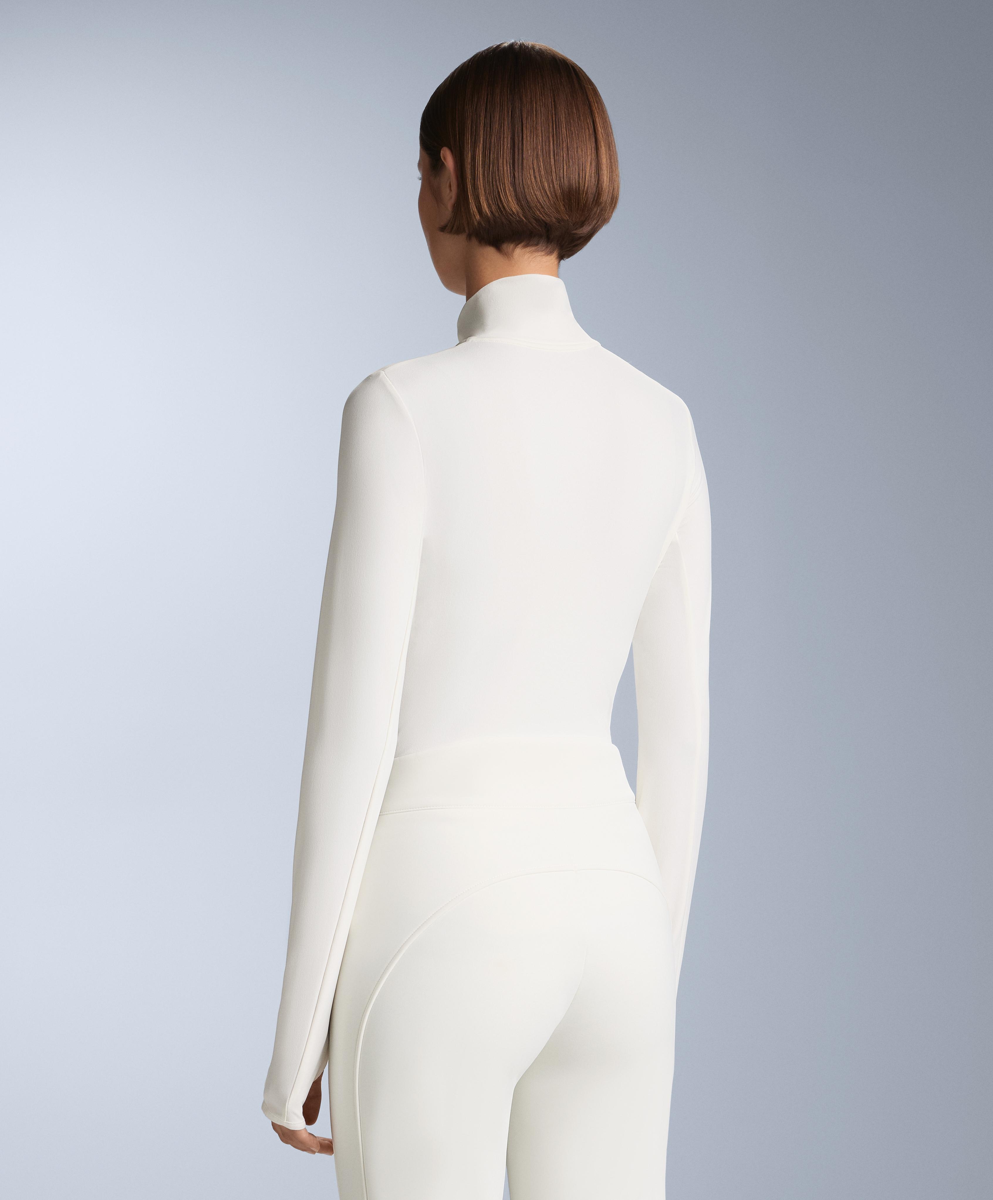 Thermal base layer half-zip top — WHITE