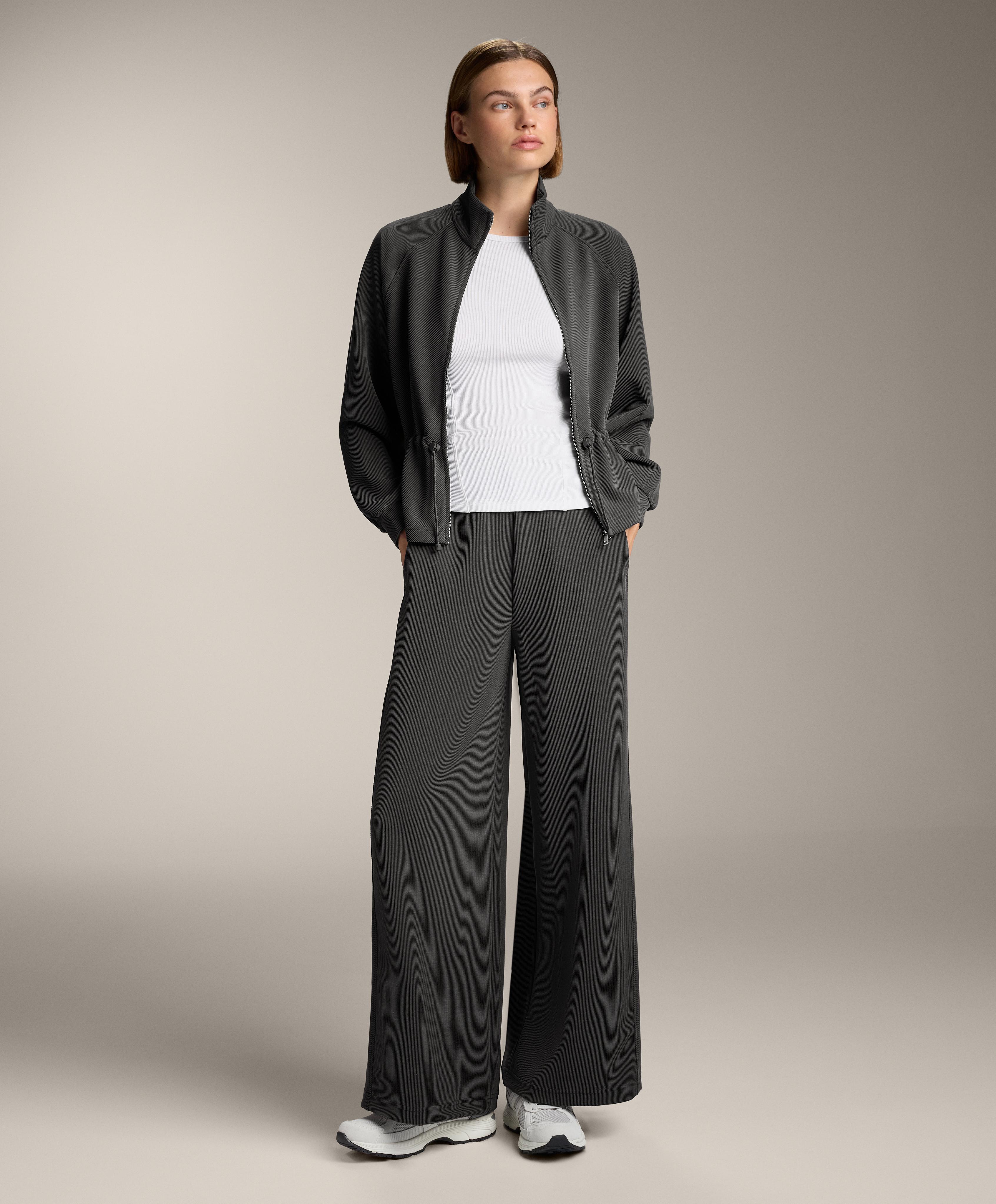 Chamarra cintura ajustable rib 29% modal - Rebajas Chamarra cintura ajustable rib 29% modal - Rebajas