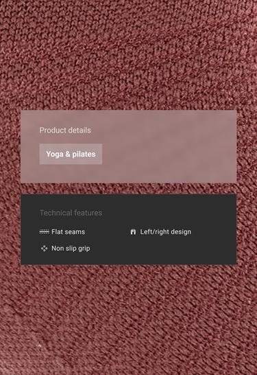 2 pairs of polyamide blend yoga and Pilates sneaker socks — BLUSH 2