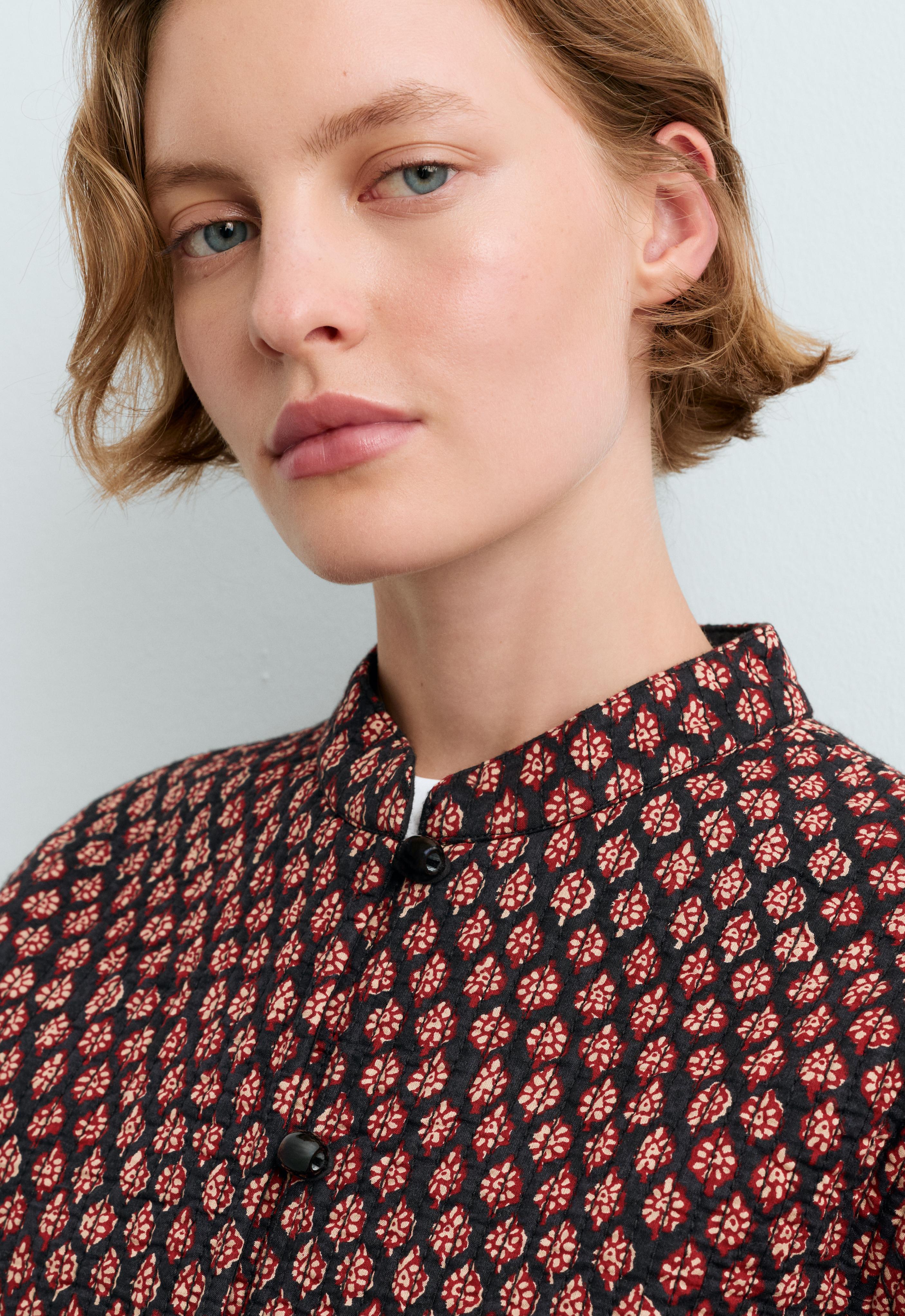 Veste matelassée col mao 100 % coton Veste matelassée col mao 100 % coton