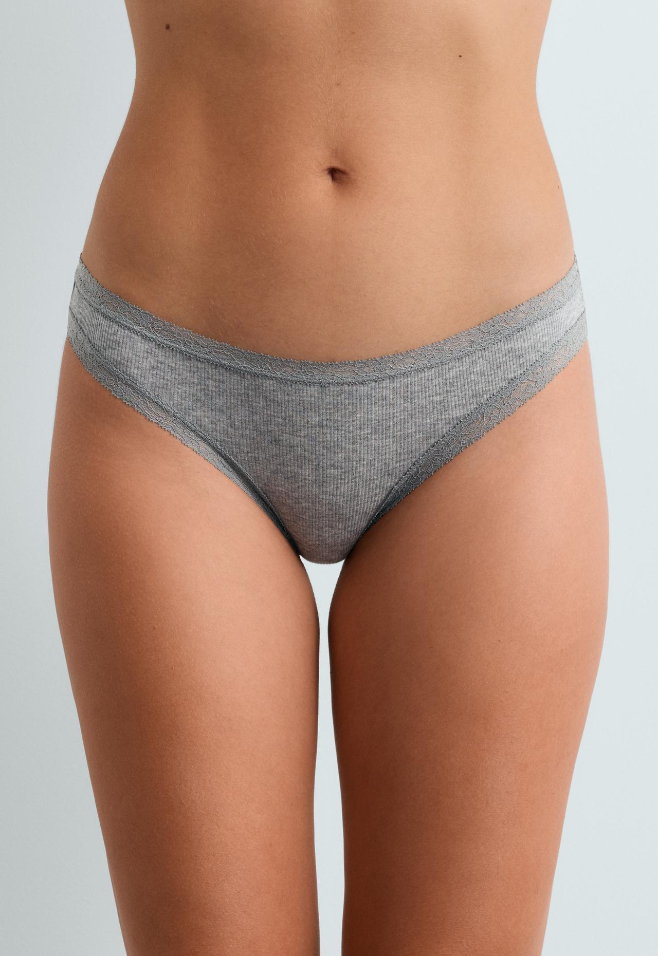 3 classic briefs with cotton Rib — MID GREY