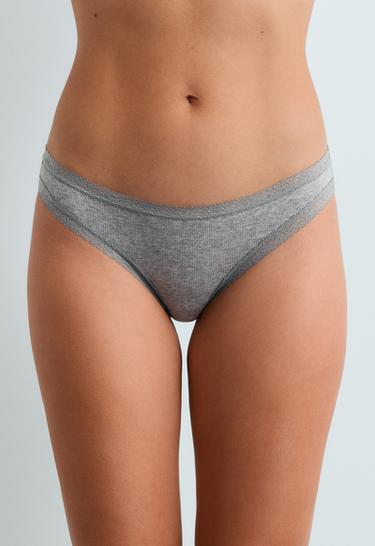 3 classic briefs with cotton Rib — MID GREY 2