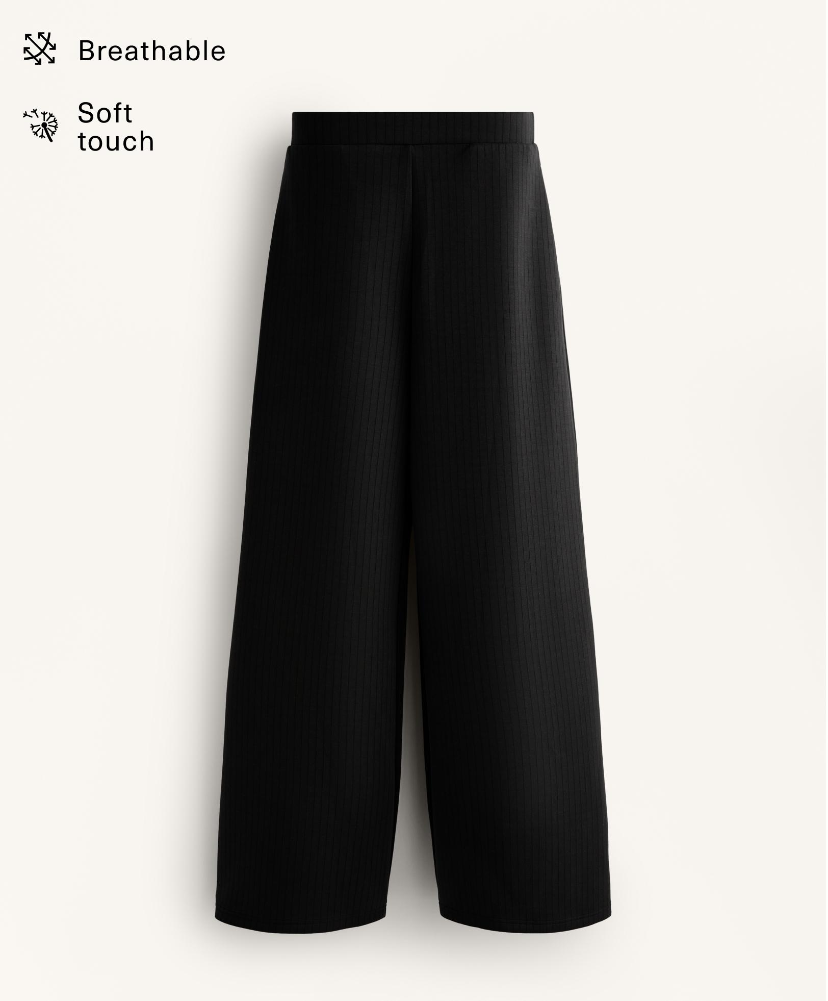 Straight-leg striped trousers with soft-touch modal Straight-leg striped trousers with soft-touch modal