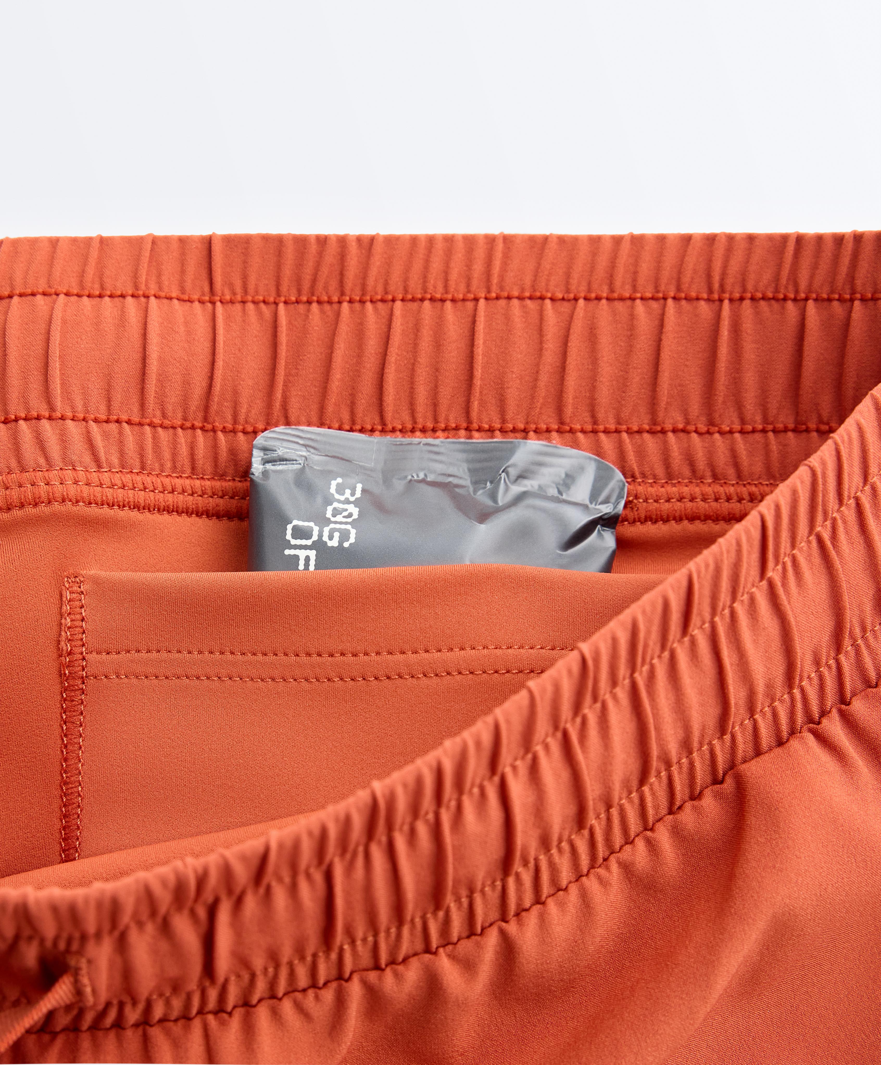 Light Touch 2-in-1 mid-rise shorts — TERRACOTTA