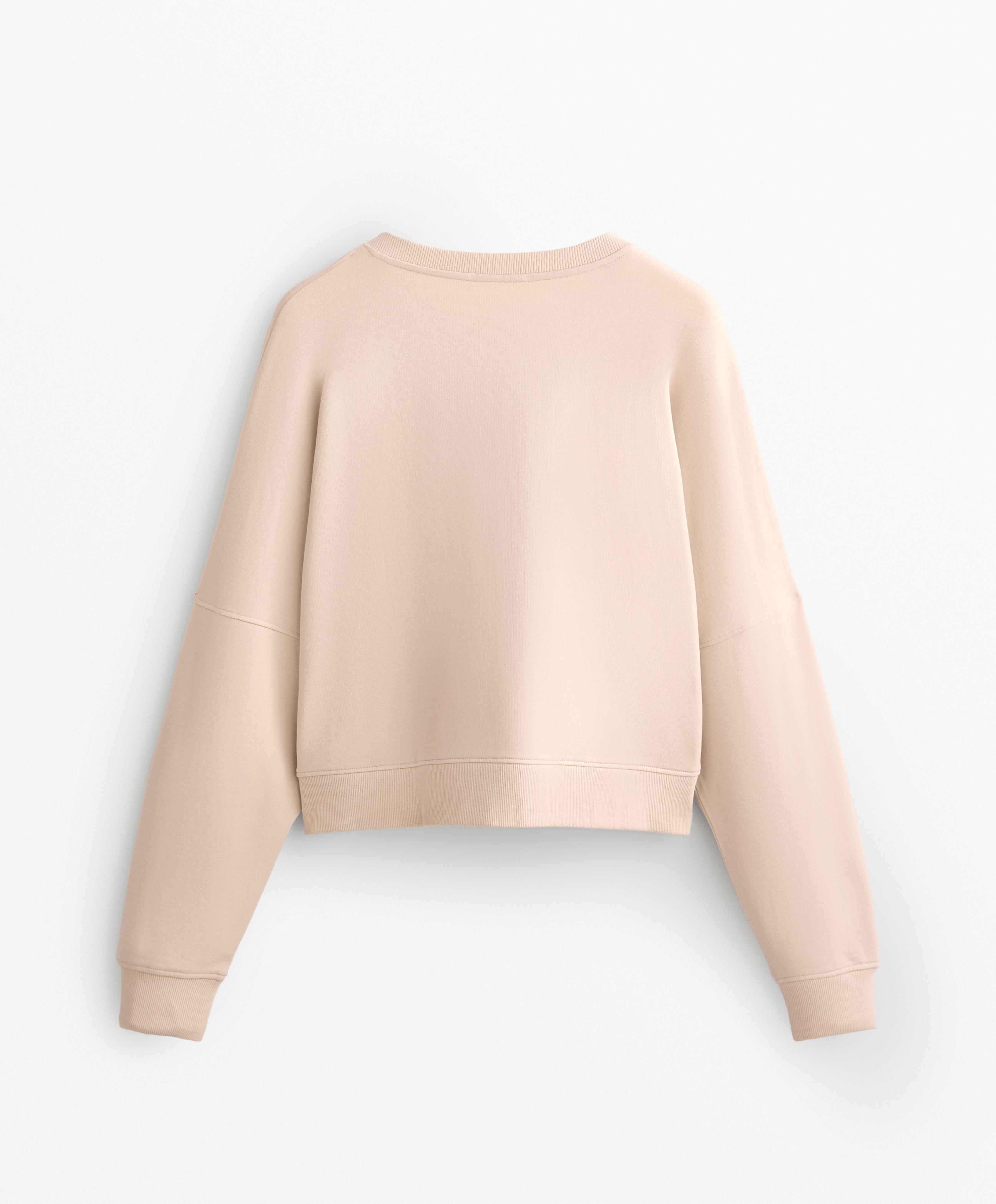 Buttoned sweatshirt with cotton and modal