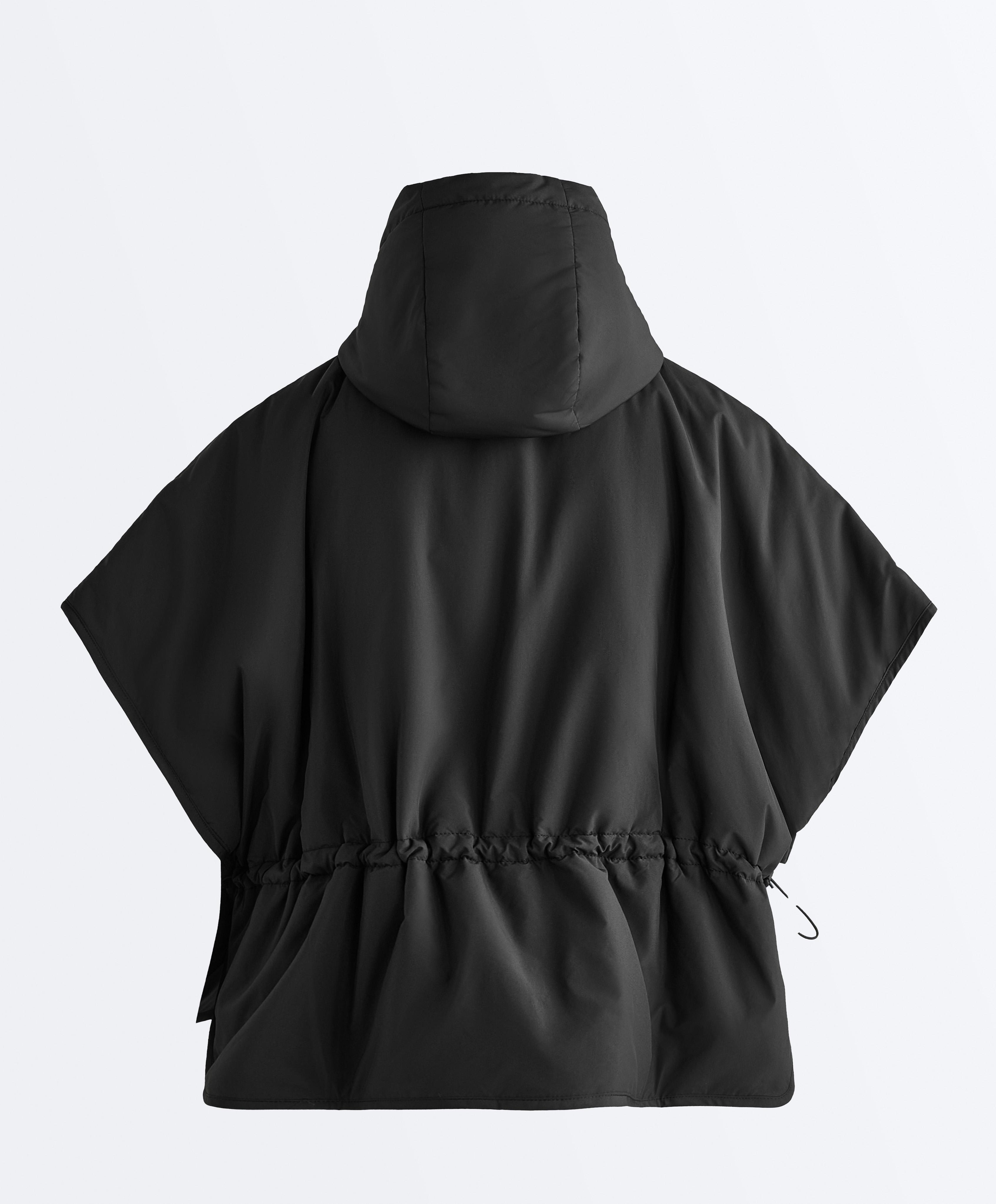 Hooded padded gilet — BLACK