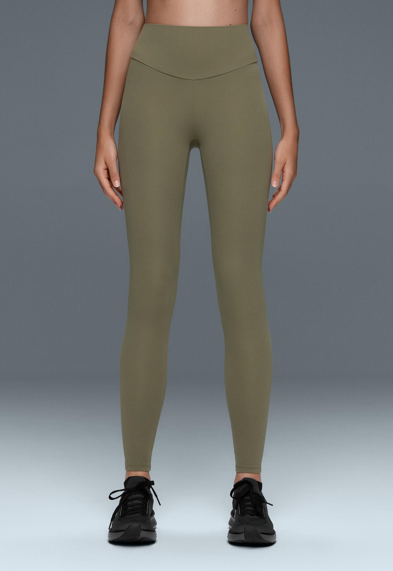 Ankle-length High rise Comfortlux leggings — DARK KHAKI