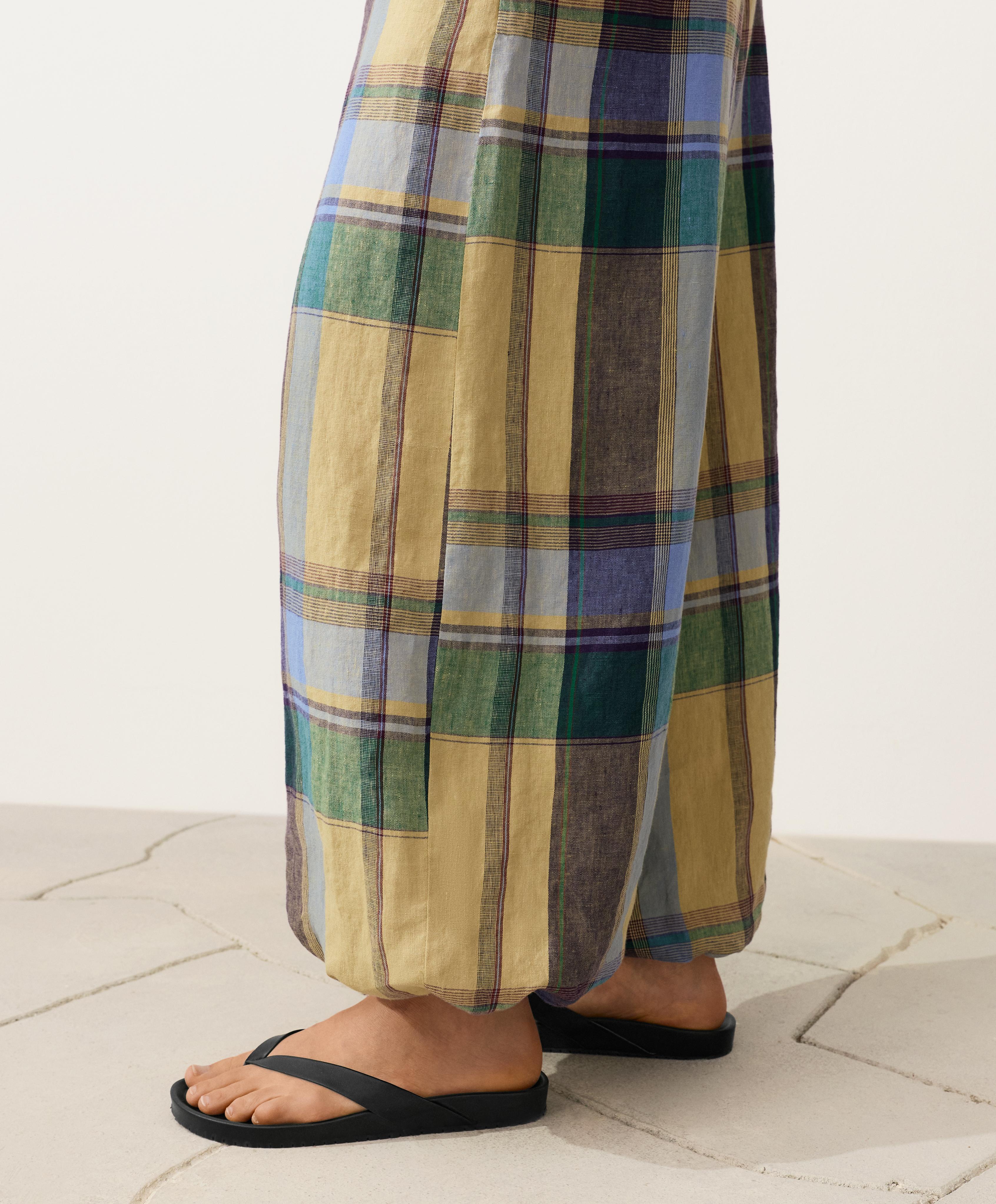100% linen bloomer trousers — MID-YELLOW