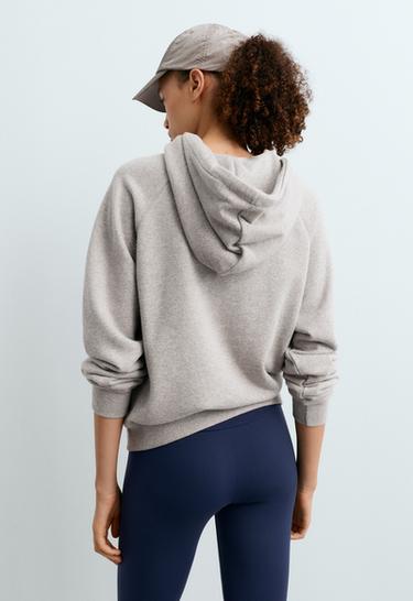 Zip-up fleece hoodie — MID-GREY MELANGE 4