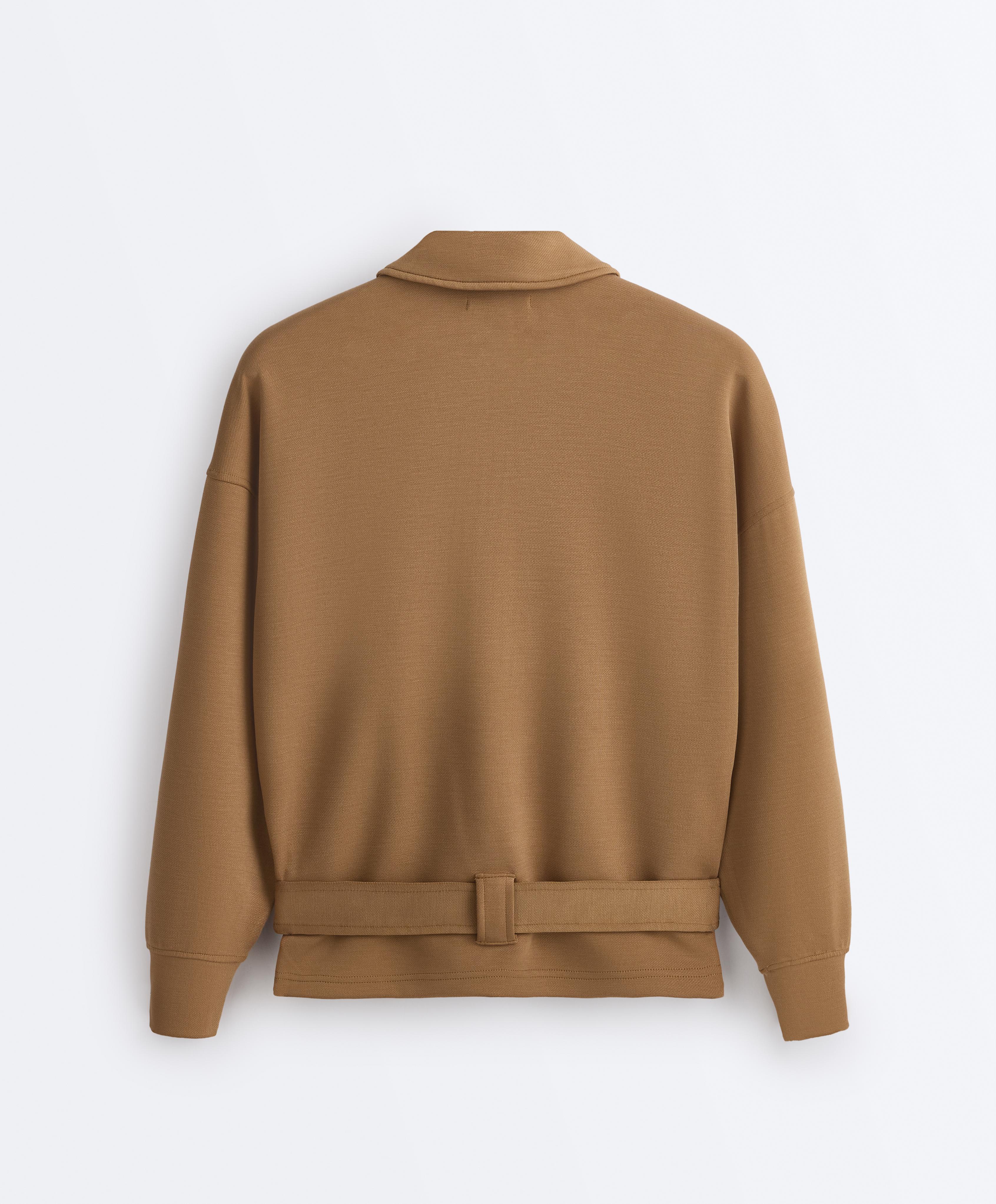 Twill Utility jacket with belt — COPPER
