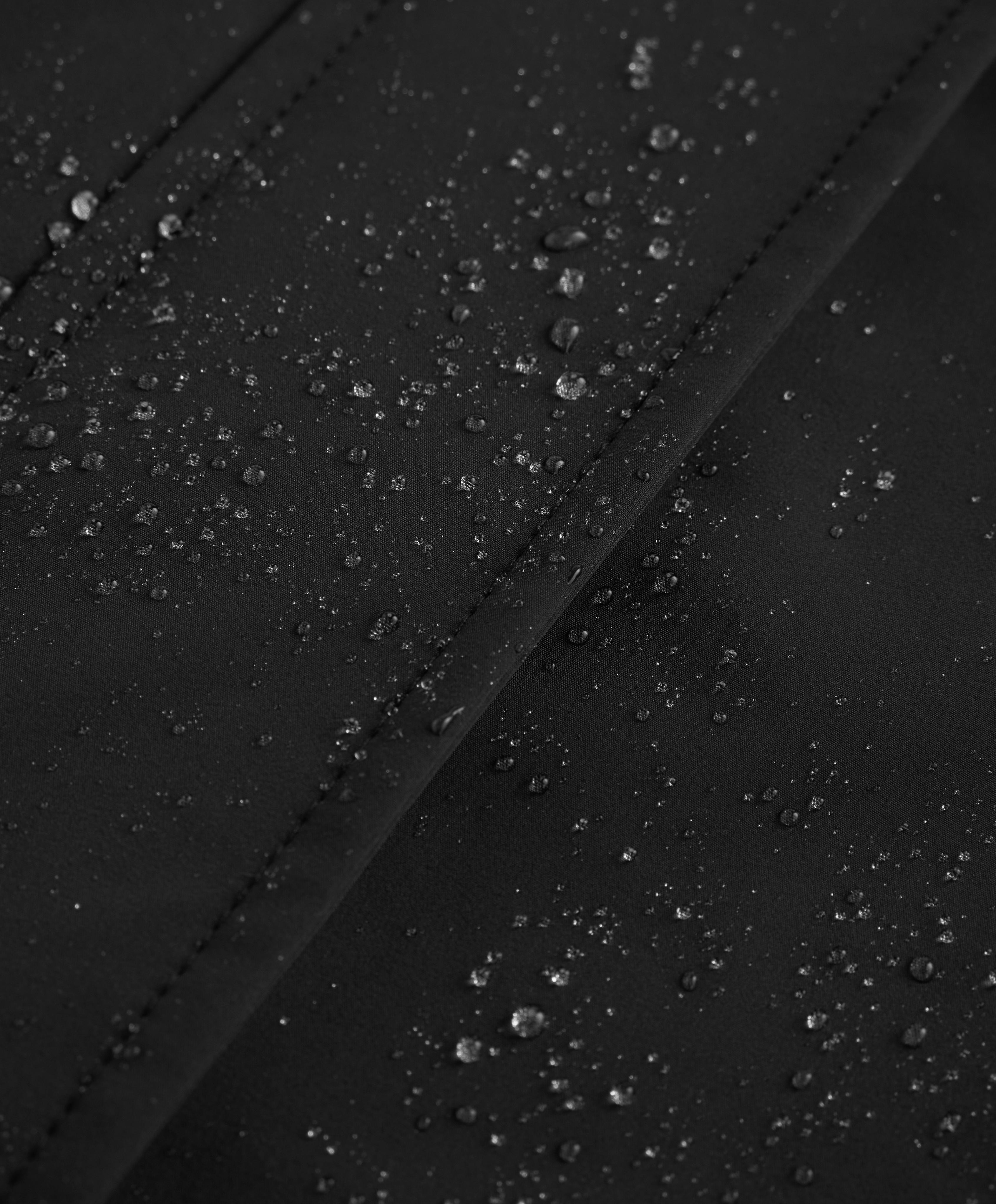 10k Thindown® waterproof extra-light long padded jacket — BLACK