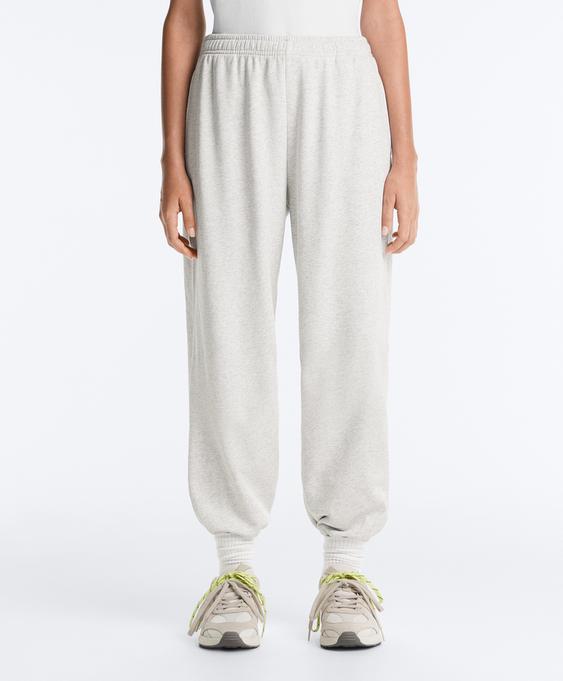 Pamuk Karışımlı Pelüş Jogger Pantolon