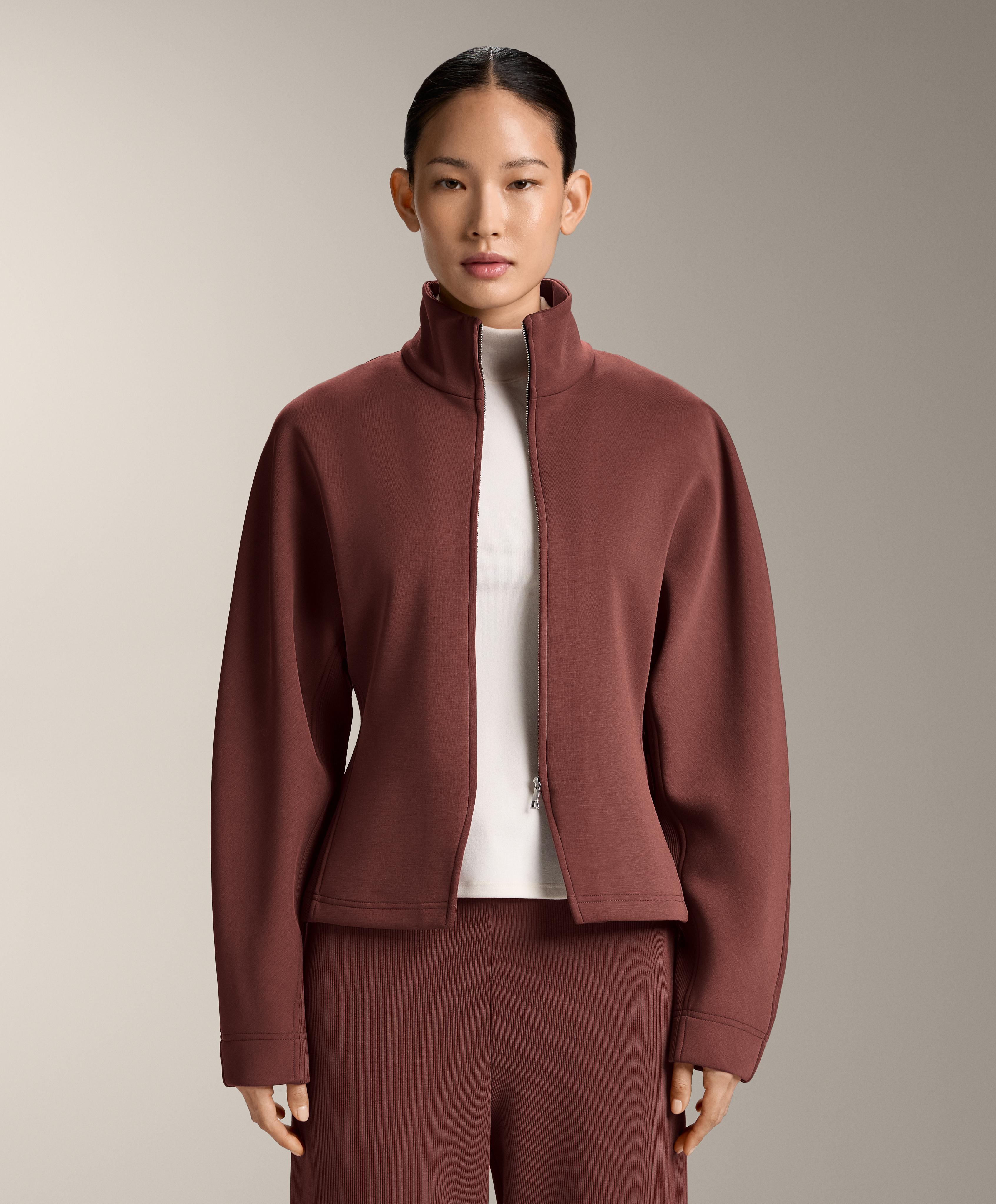 Fitted waist jacket with brushed modal Fitted waist jacket with brushed modal