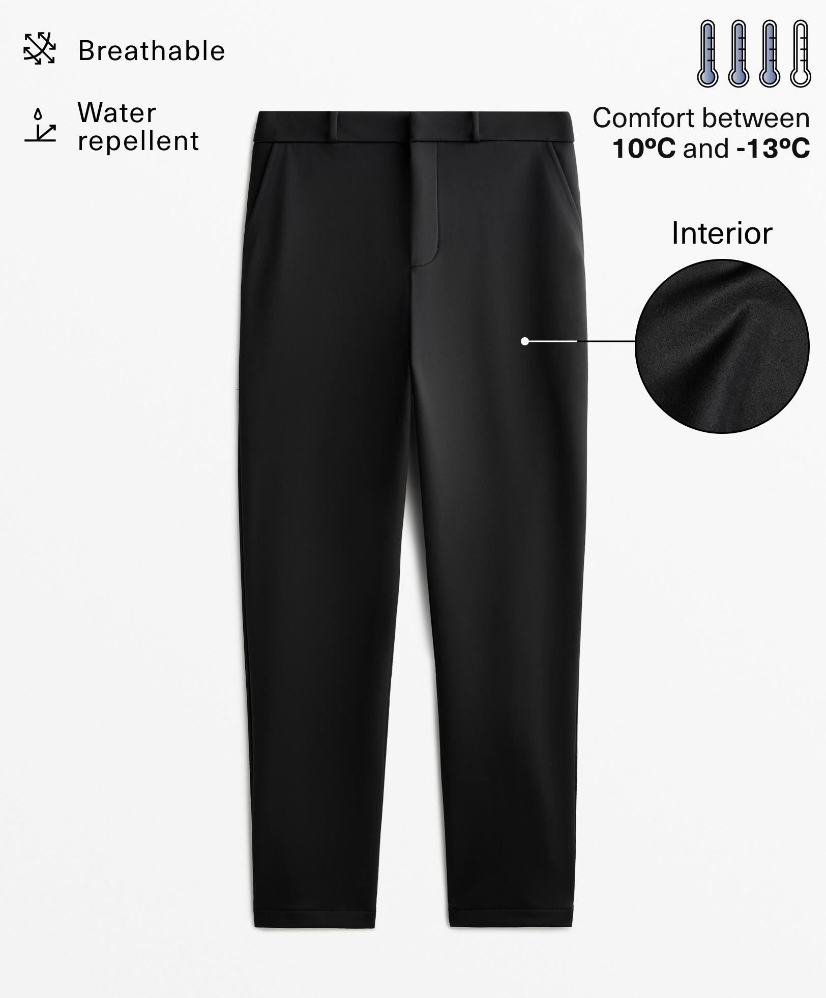 Warm-interior golf trousers