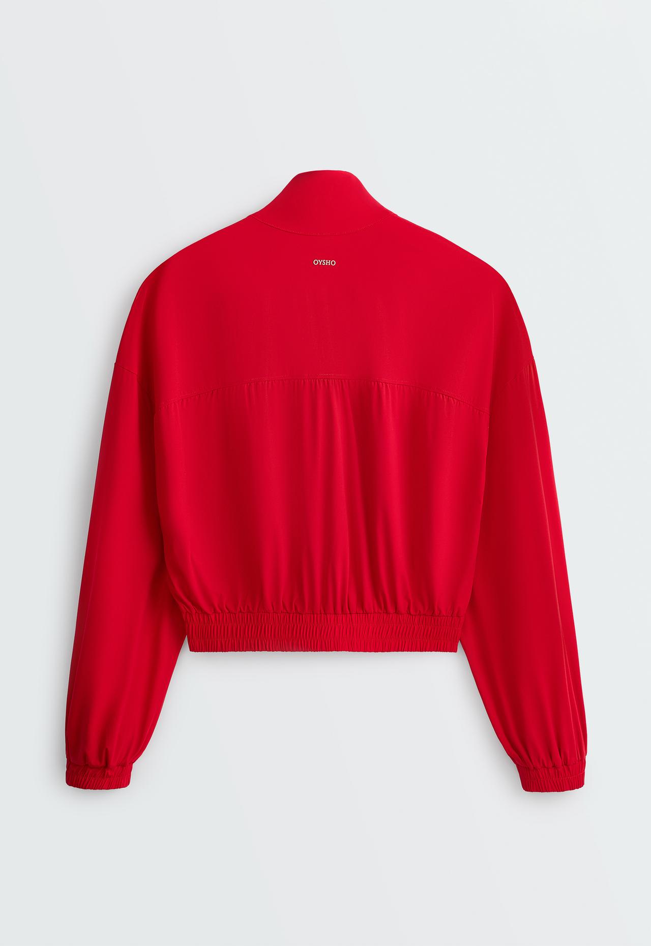 Light Touch boxy technical jacket — BRIGHT RED