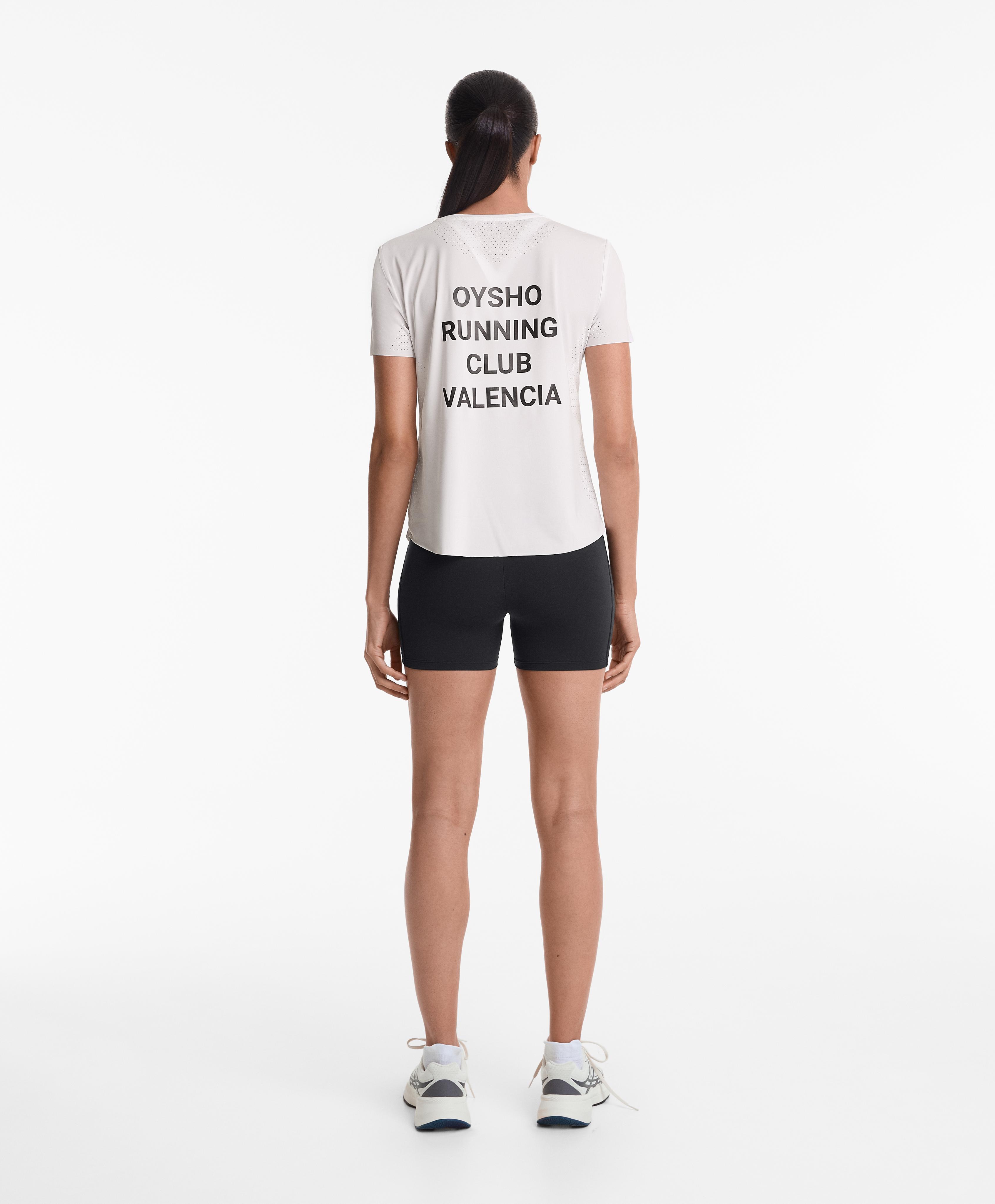 Running Club Valencia fitted short-sleeved technical T-shirt — WHITE