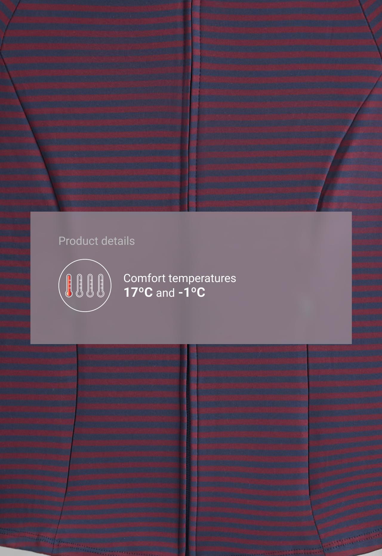 Striped technical jacket — NAVY BLUE