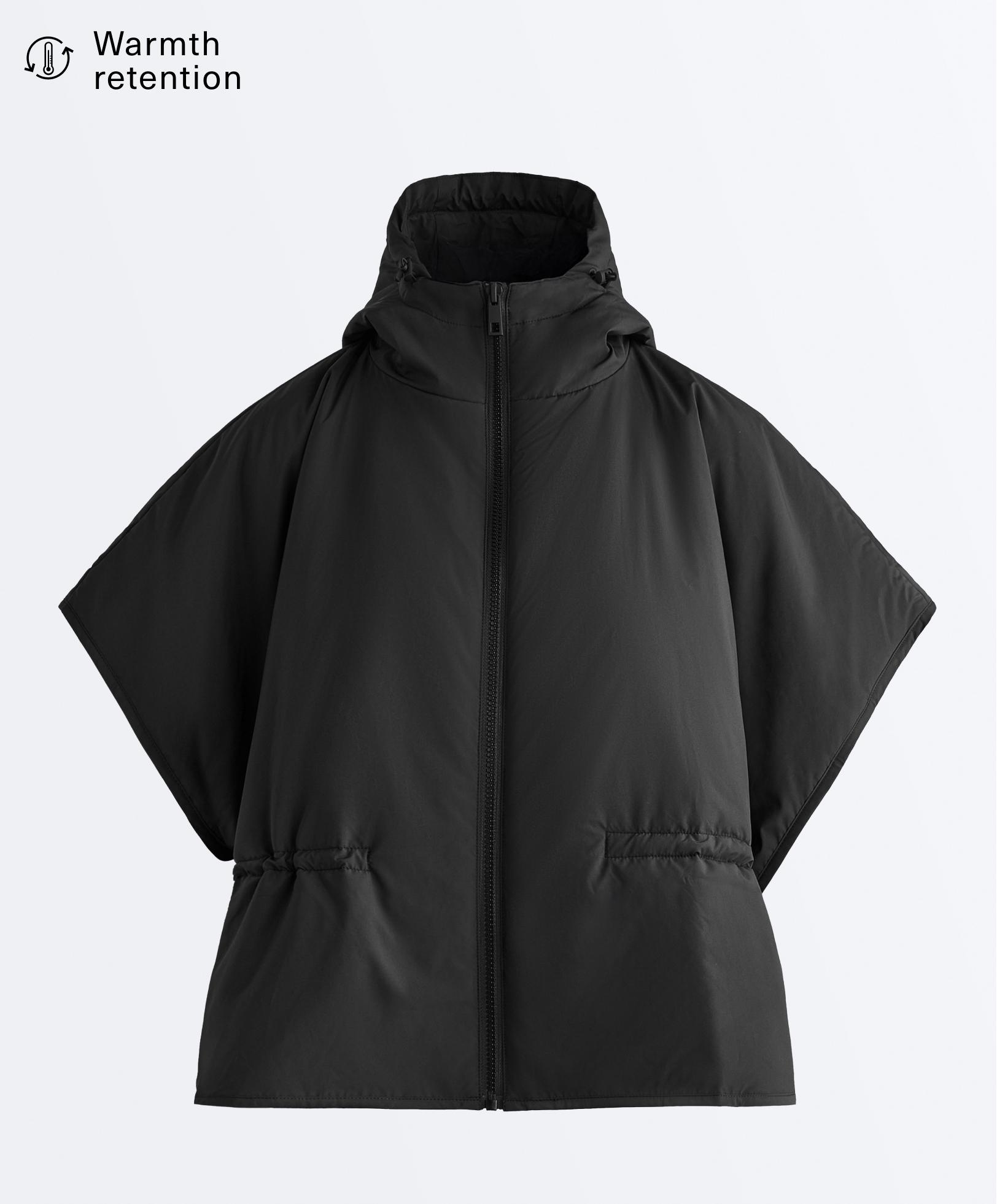 Hooded padded gilet — BLACK