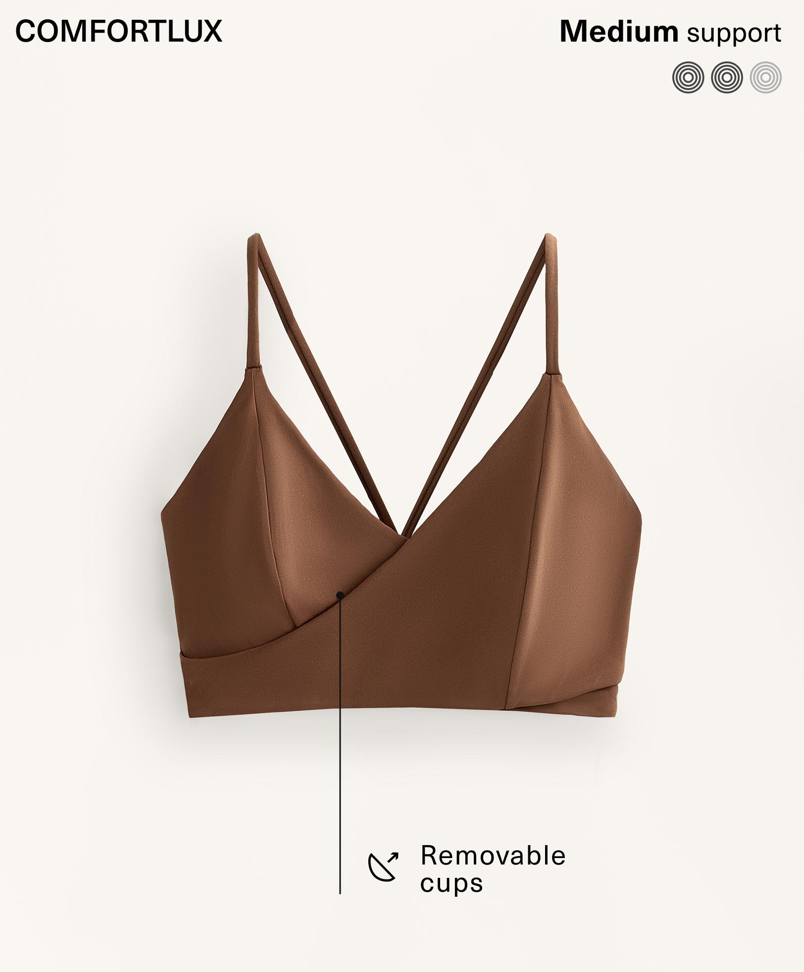 Comfortlux Crossover Medium Support Sports Bra with Cups Comfortlux Crossover Medium Support Sports Bra with Cups