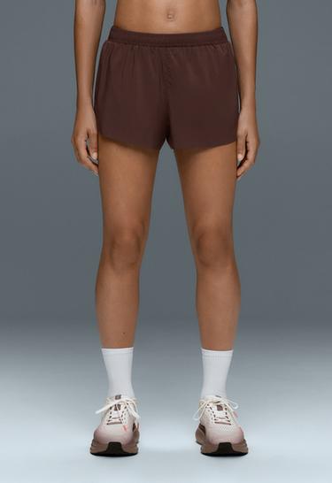 6cm low-rise technical shorts — CHOCOLATE 3