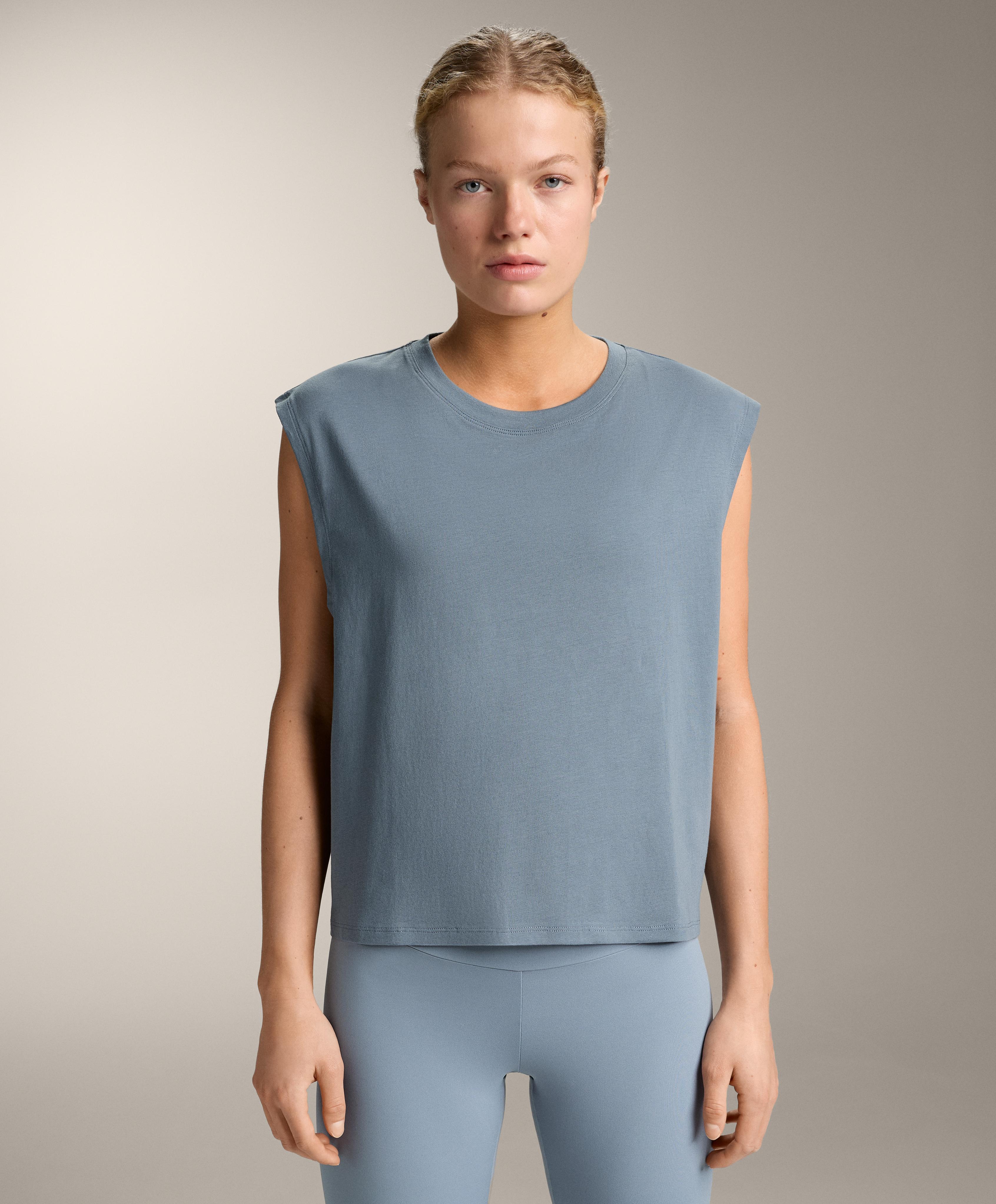 Camiseta sin mangas mezcla algodón Camiseta sin mangas mezcla algodón