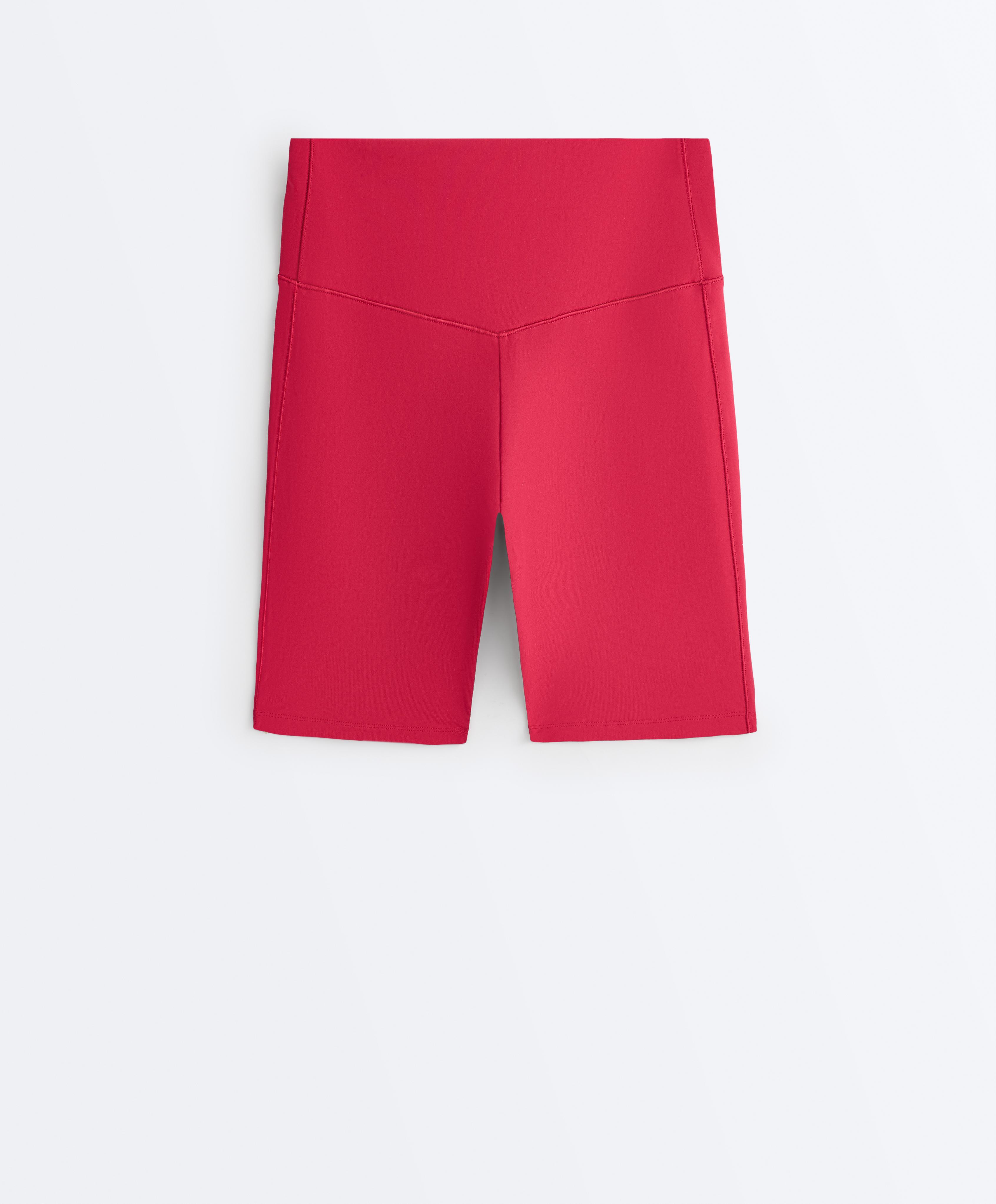 Evermove high-rise 20cm cycle leggings — RED