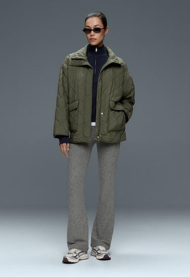 High-rise Comfortlux flare trousers — MOTTLED GREY MELANGE 1