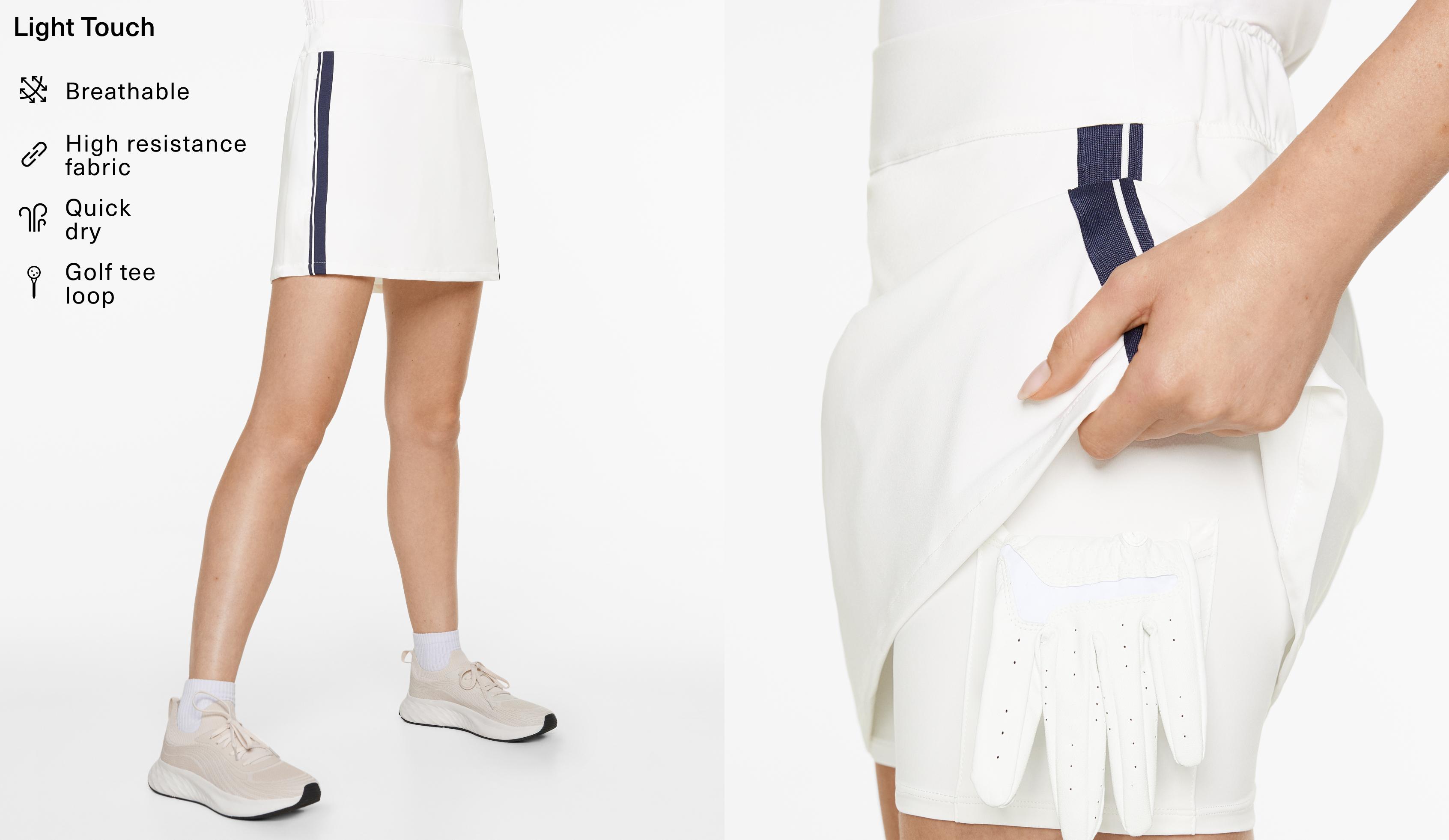 Side stripe light touch skirt