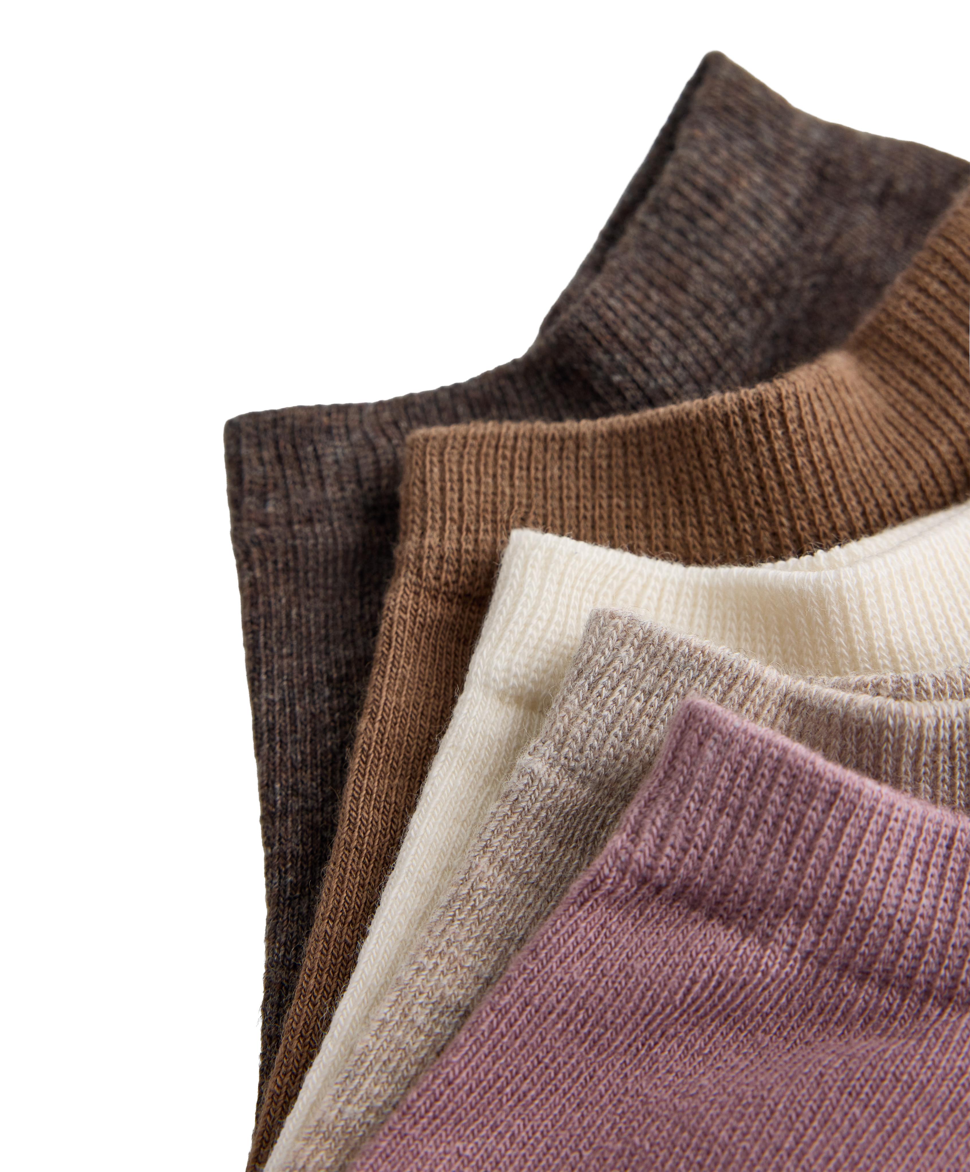 5 pairs of cotton blend sneaker socks — VINTAGE PINK