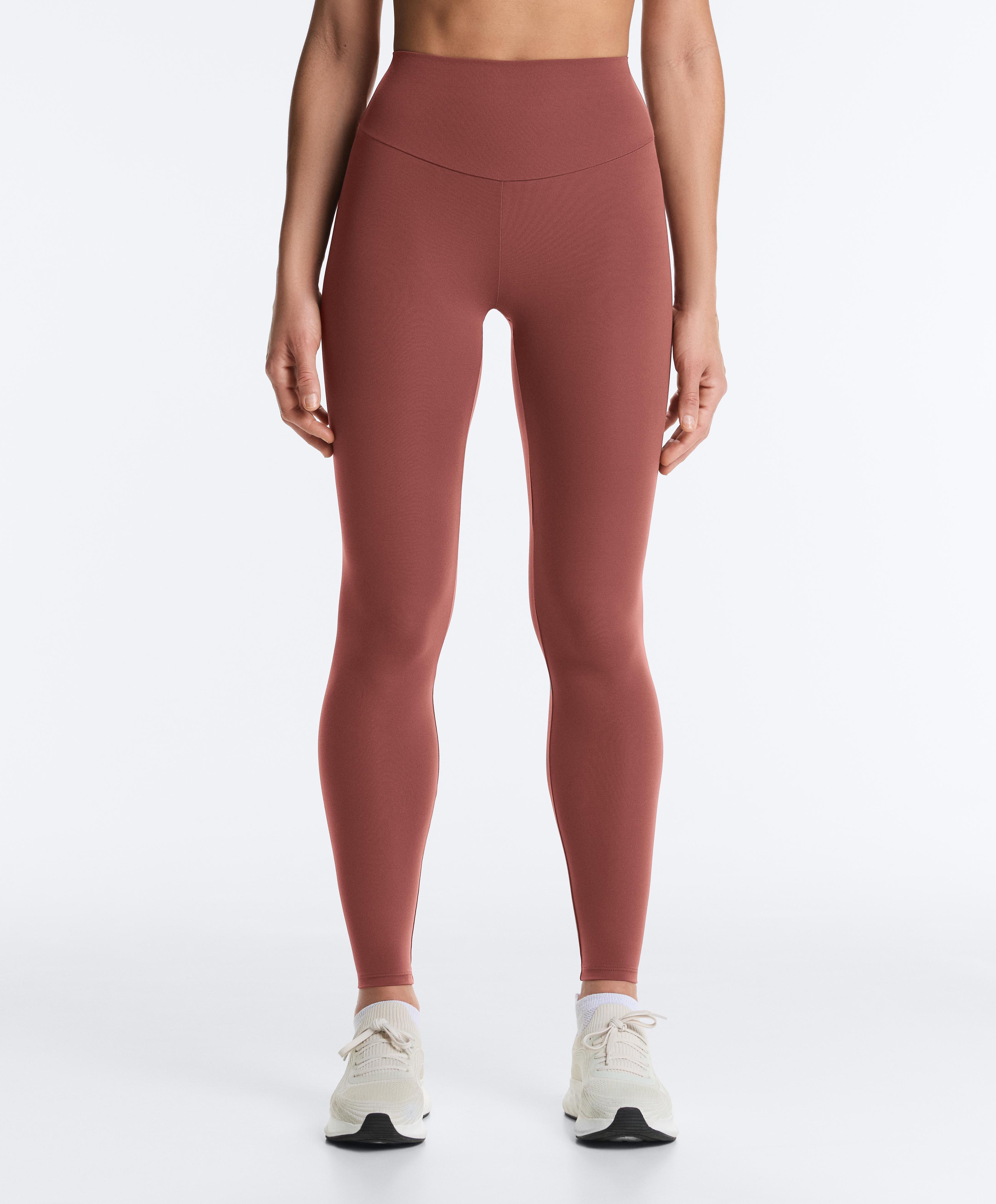 Comfortlux high-waisted ankle-length leggings — MAHOGANY