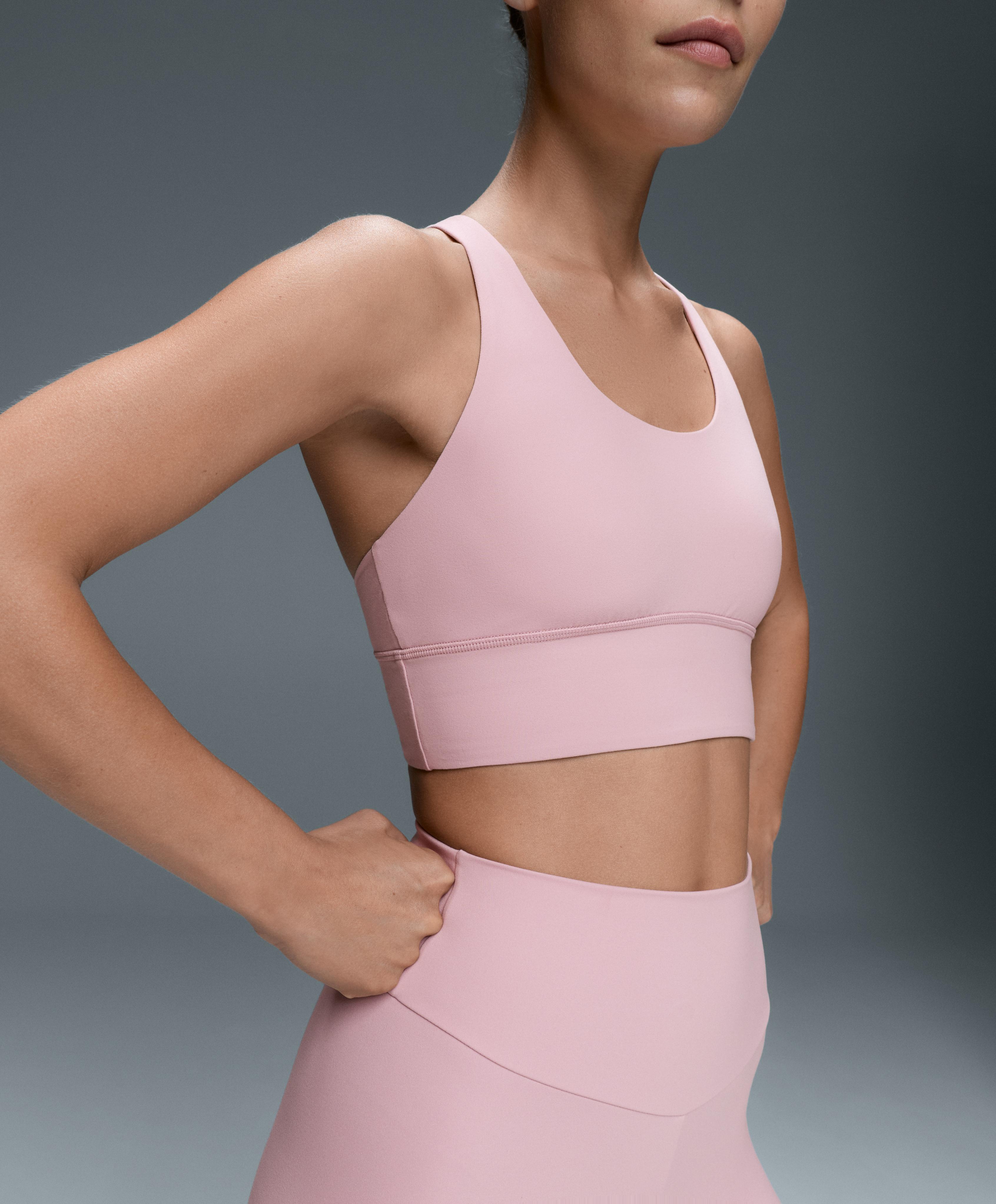 Medium-support Comfortlux sports bra with cups — PALE PINK