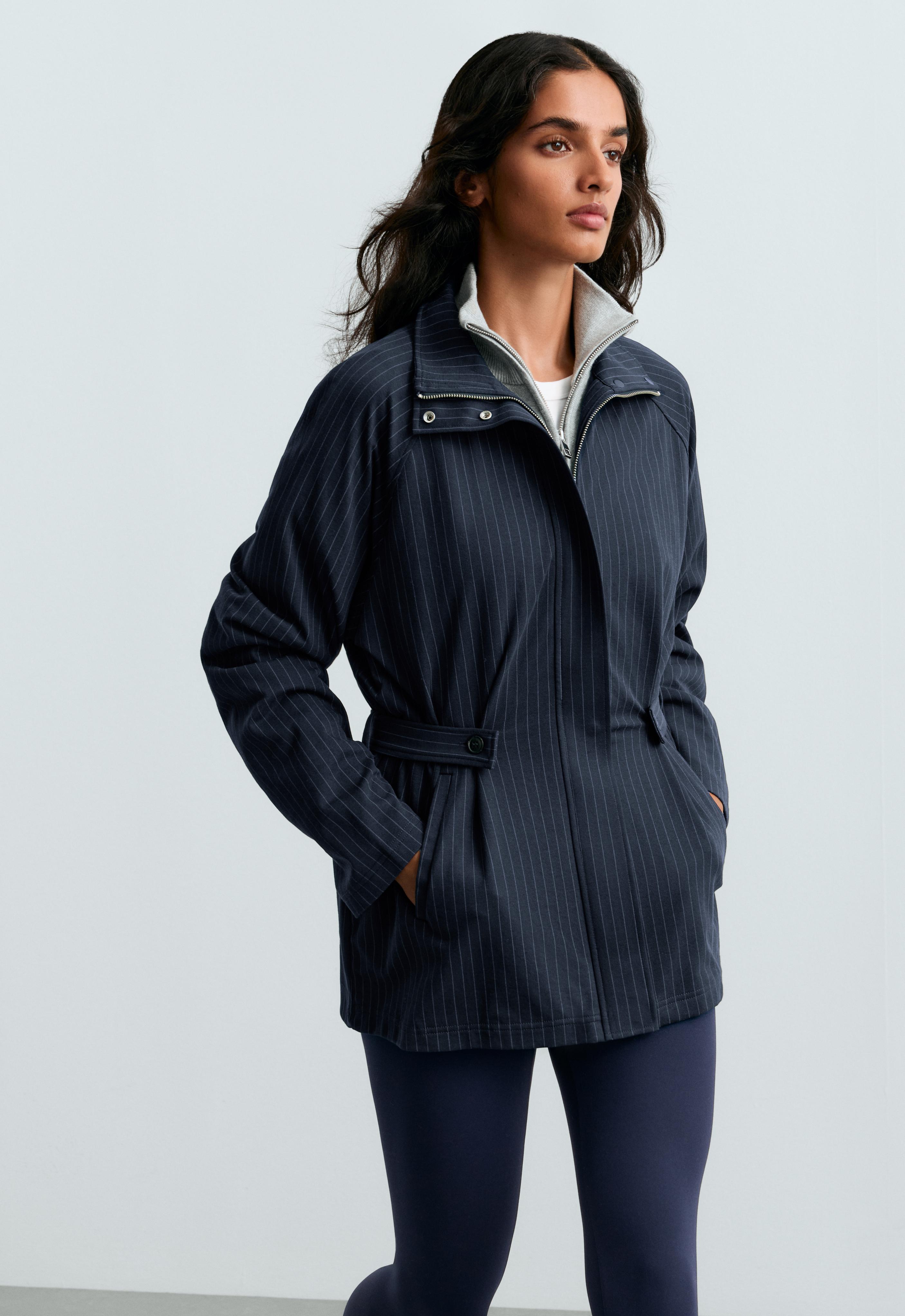 Long pinstripe cotton jacket Long pinstripe cotton jacket