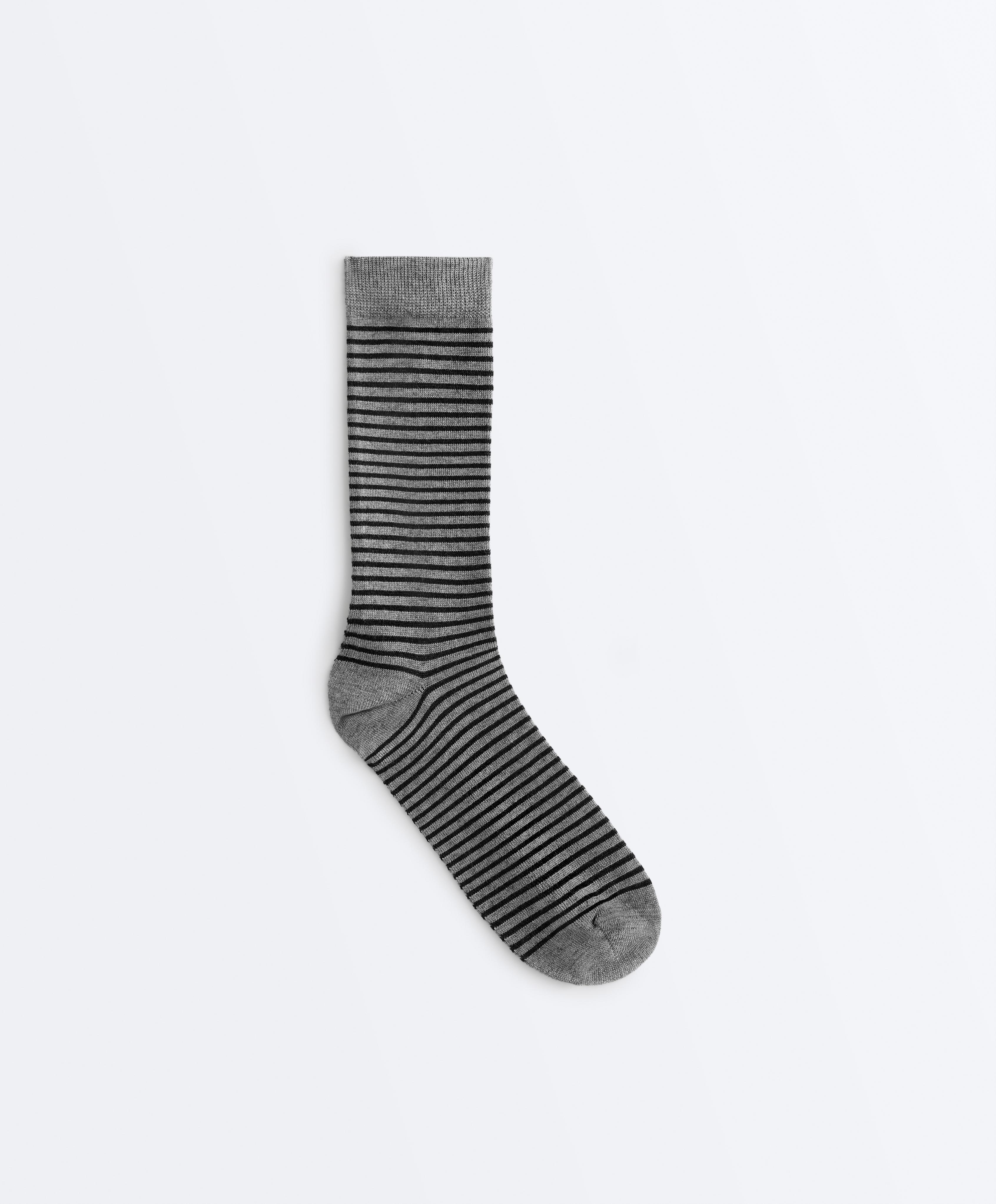 2 pairs of classic 55% modal 10% cashmere socks — MOTTLED GREY MELANGE