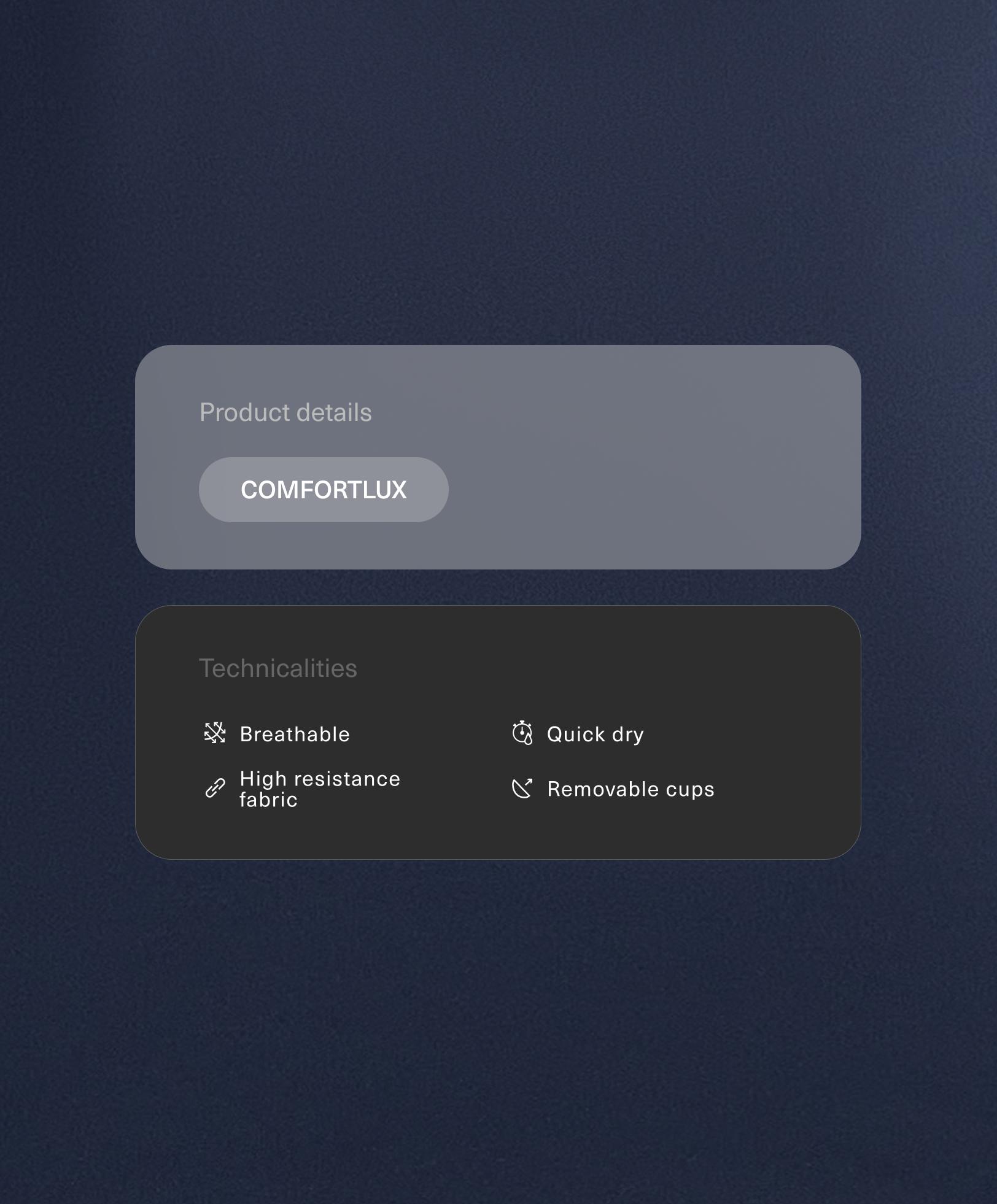 גופיית טנק Comfortlux עם רצועות וקאפים