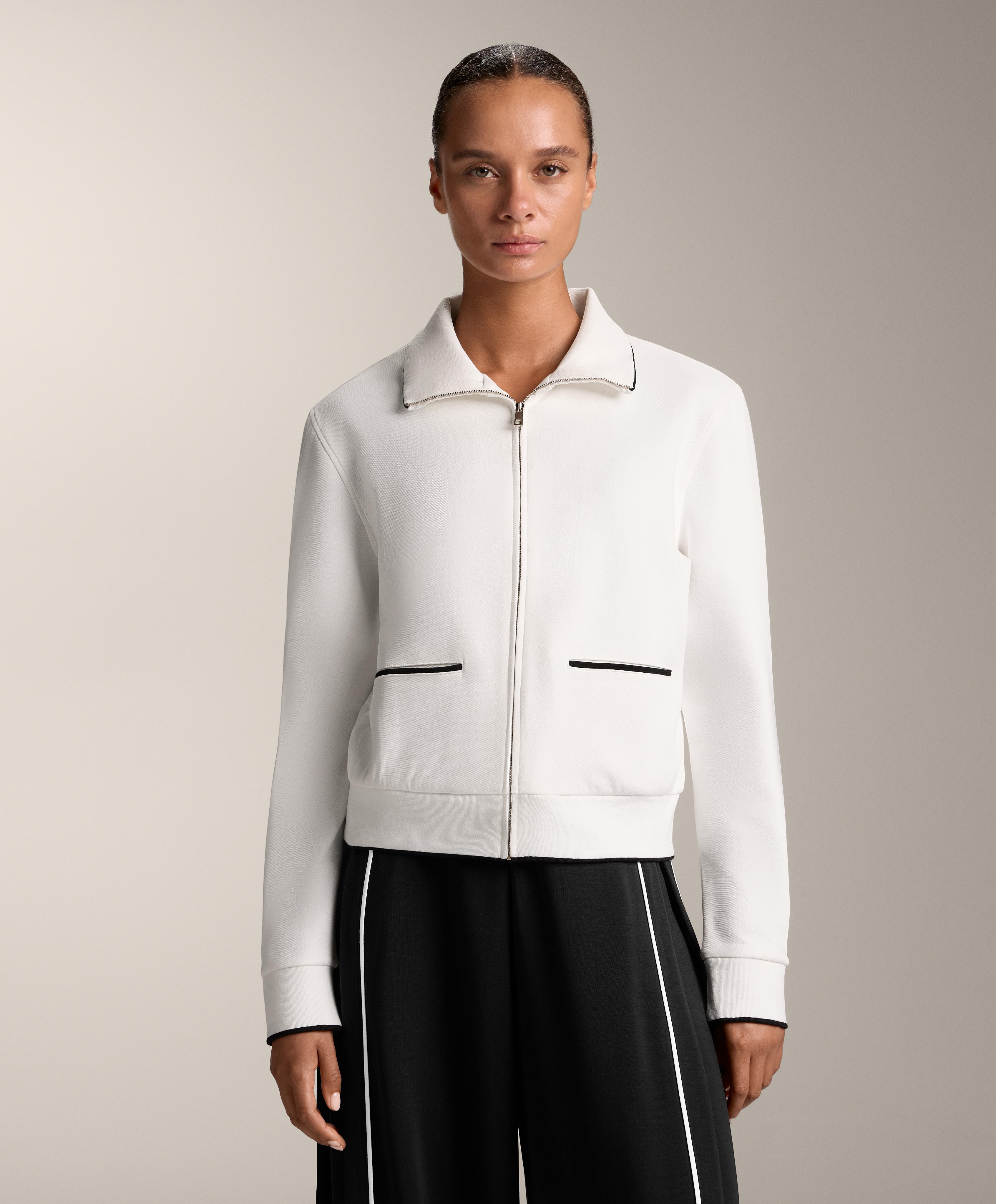 Veste finitions contrastées en mélange de coton