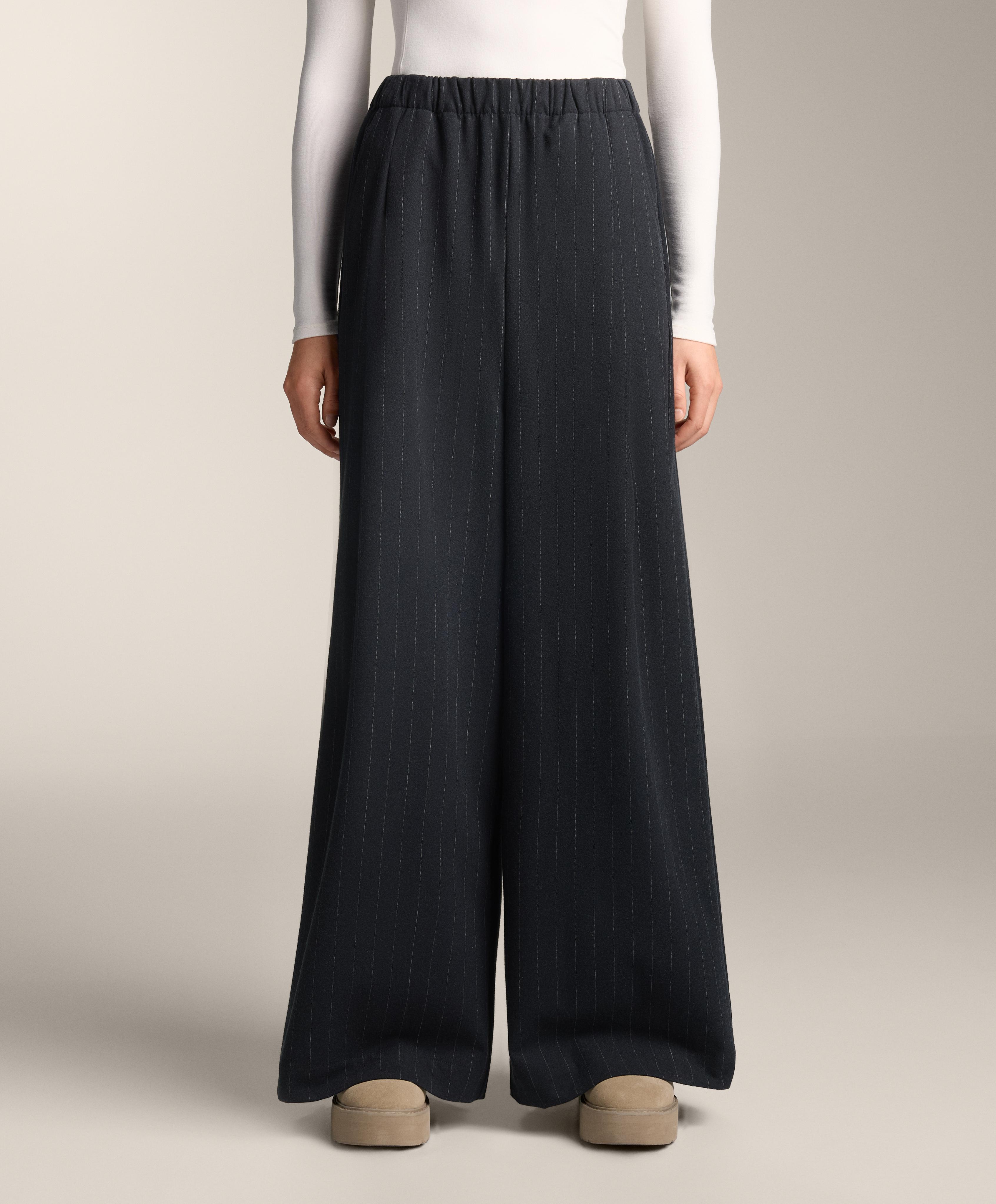 Pinstripe structured wide-leg trousers Pinstripe structured wide-leg trousers