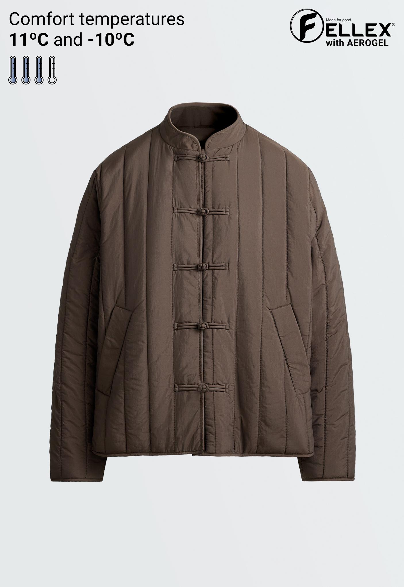 FELLEX® AEROGEL short boxy padded jacket — BROWN