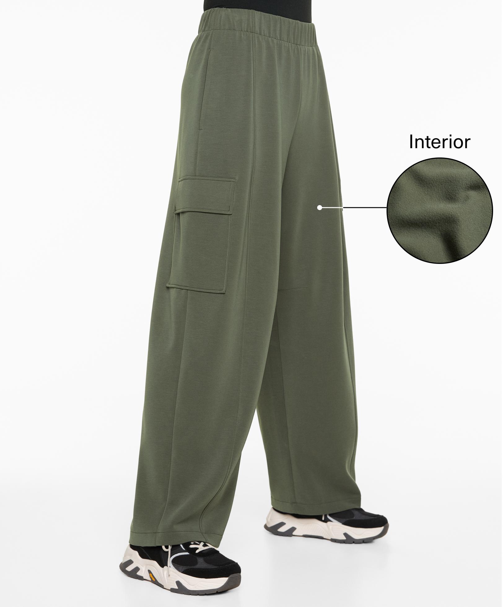 Barrel trousers with brushed modal